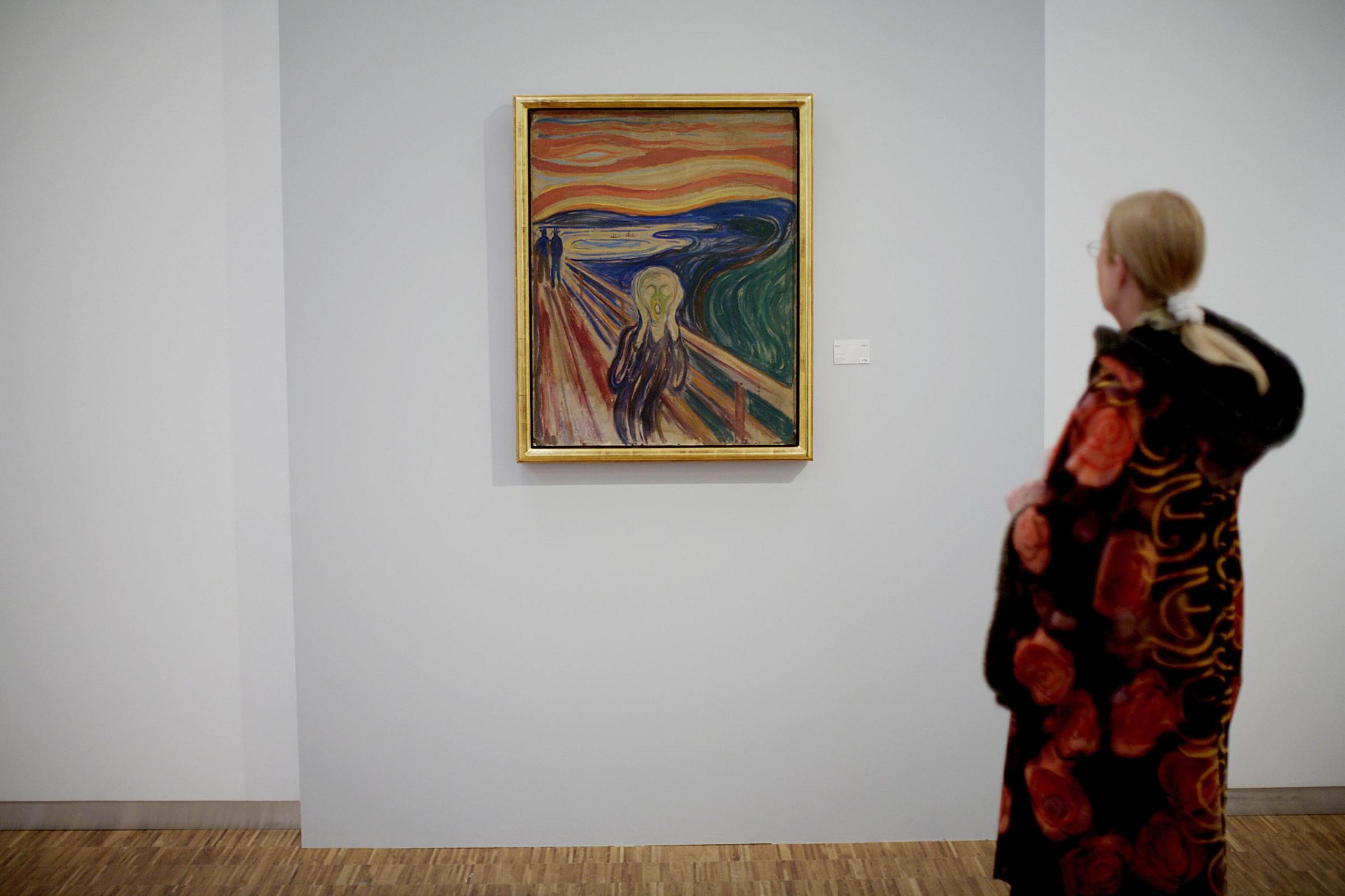 "The Scream" by expressionist painter Edvard Munch is on display for the public on May 23, 2008 at the Munch Museum in Oslo after it was restored and conserved following its spectacular theft from the museum in Aug. 2004.