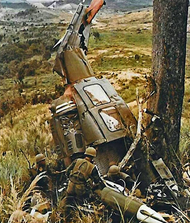 Four died in this 1972 UH-1 crash. (VHPA)