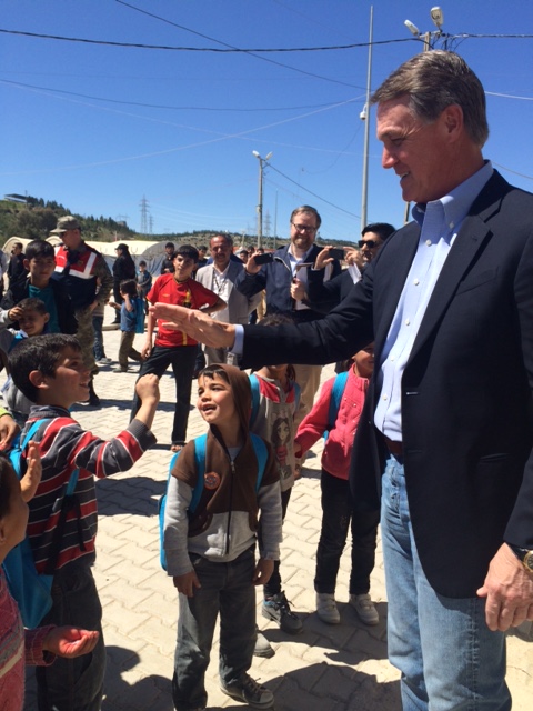 Sen. David Perdue at the Nizip Camp near Gaziantep, Turkey, in 2016.