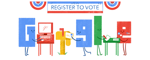 On the eve of National Voter Registration Day, Google is taking the opportunity to prompt voters to get registered. (Google)
