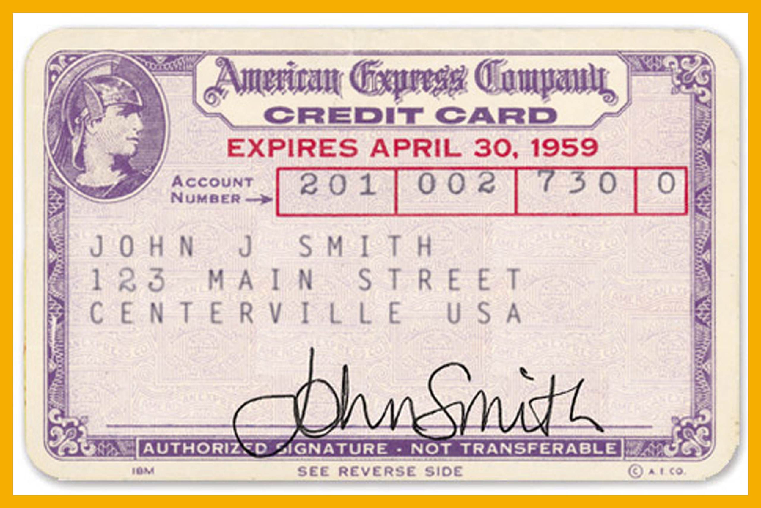 1959 American Express Credit Card