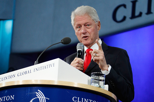President Bill Clinton gives a farewell address at the 2016 Clinton Global Initiative Annual Meeting at Sheraton New York Times Square on Sept. 21, 2016.