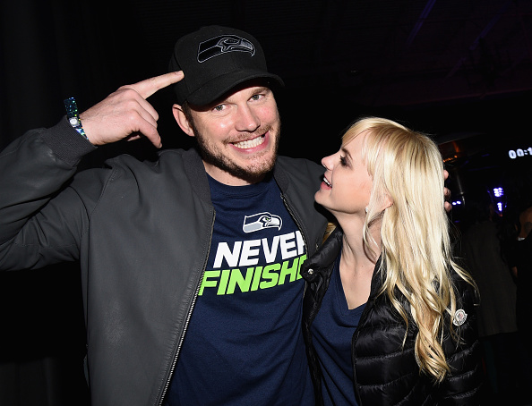 Actors Chris Pratt (L) and Anna Faris attend the Maxim Party with Johnnie Walker, Timex, Dodge, Hugo Boss, Dos Equis, Buffalo Jeans, Tabasco and popchips on January 31, 2015 in Phoenix, Arizona.