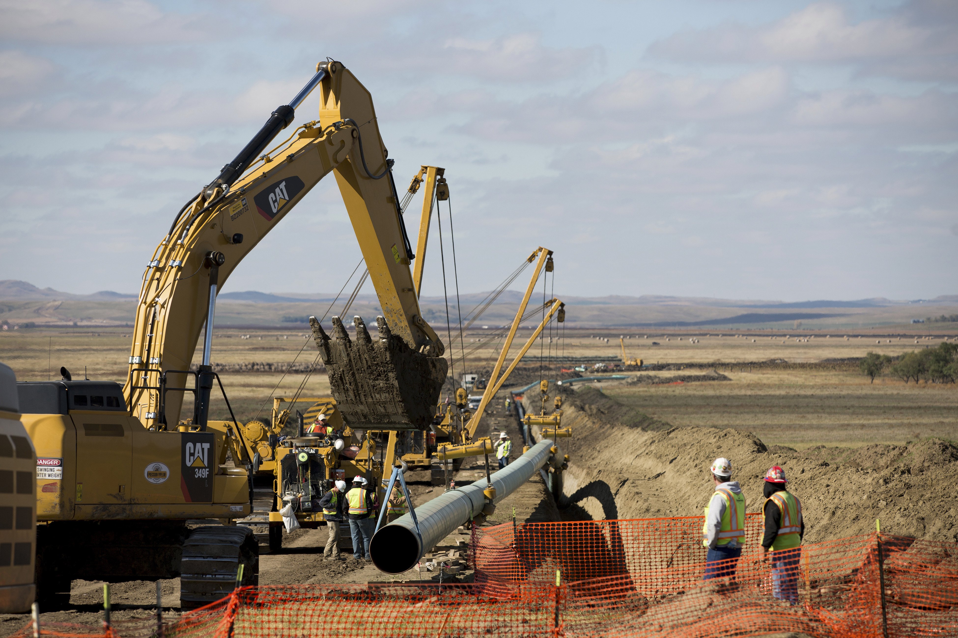 Construction of the Dakota Access oil pipeline continues near St. Anthony, an unincorporated community in Morton County, N.D., Oct. 8, 2016. (Kristina Barker—The New York Times/Redux)