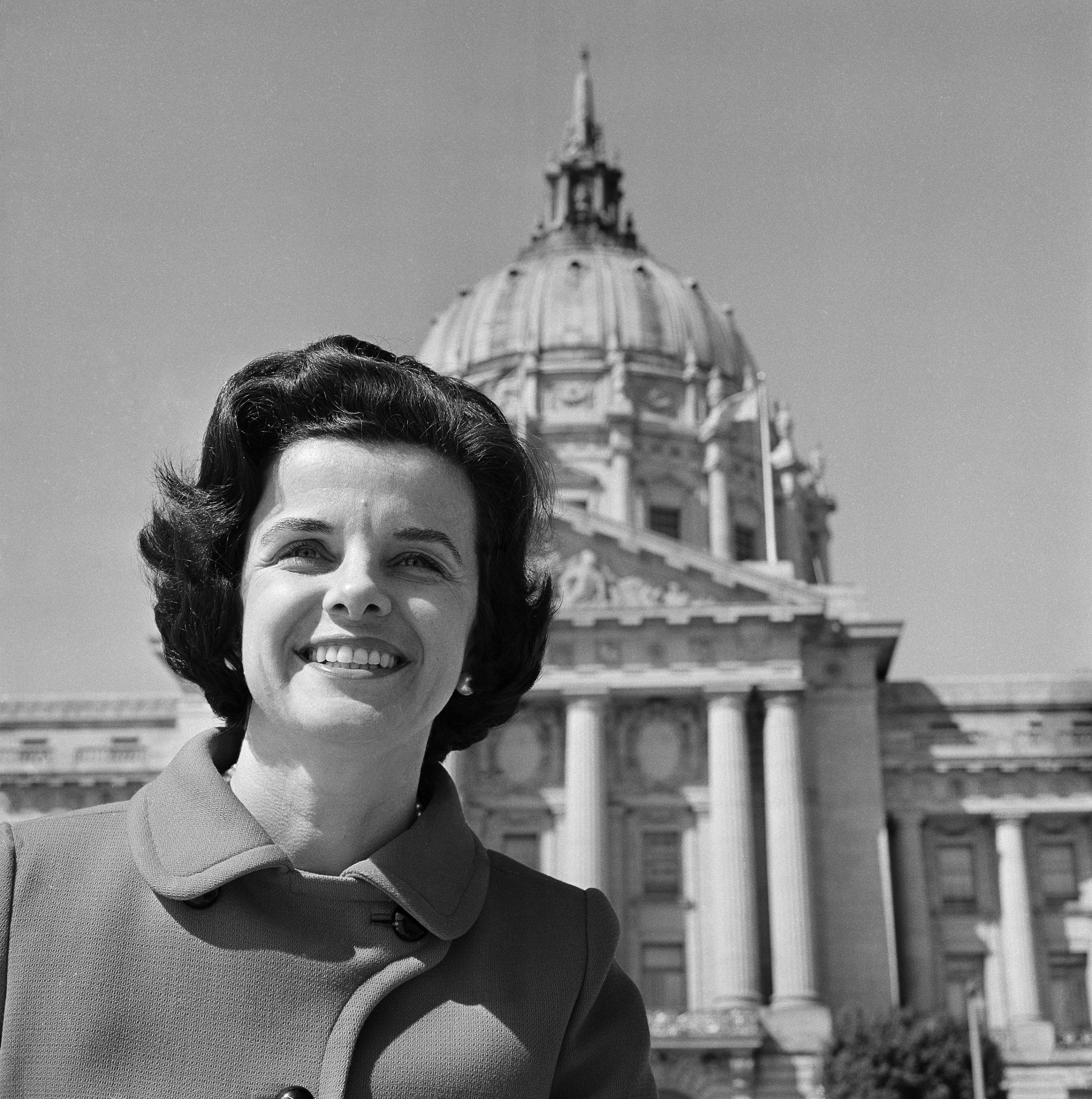 Dianne Feinstein, in front of San Francisco’s city hall May 6, 1971.