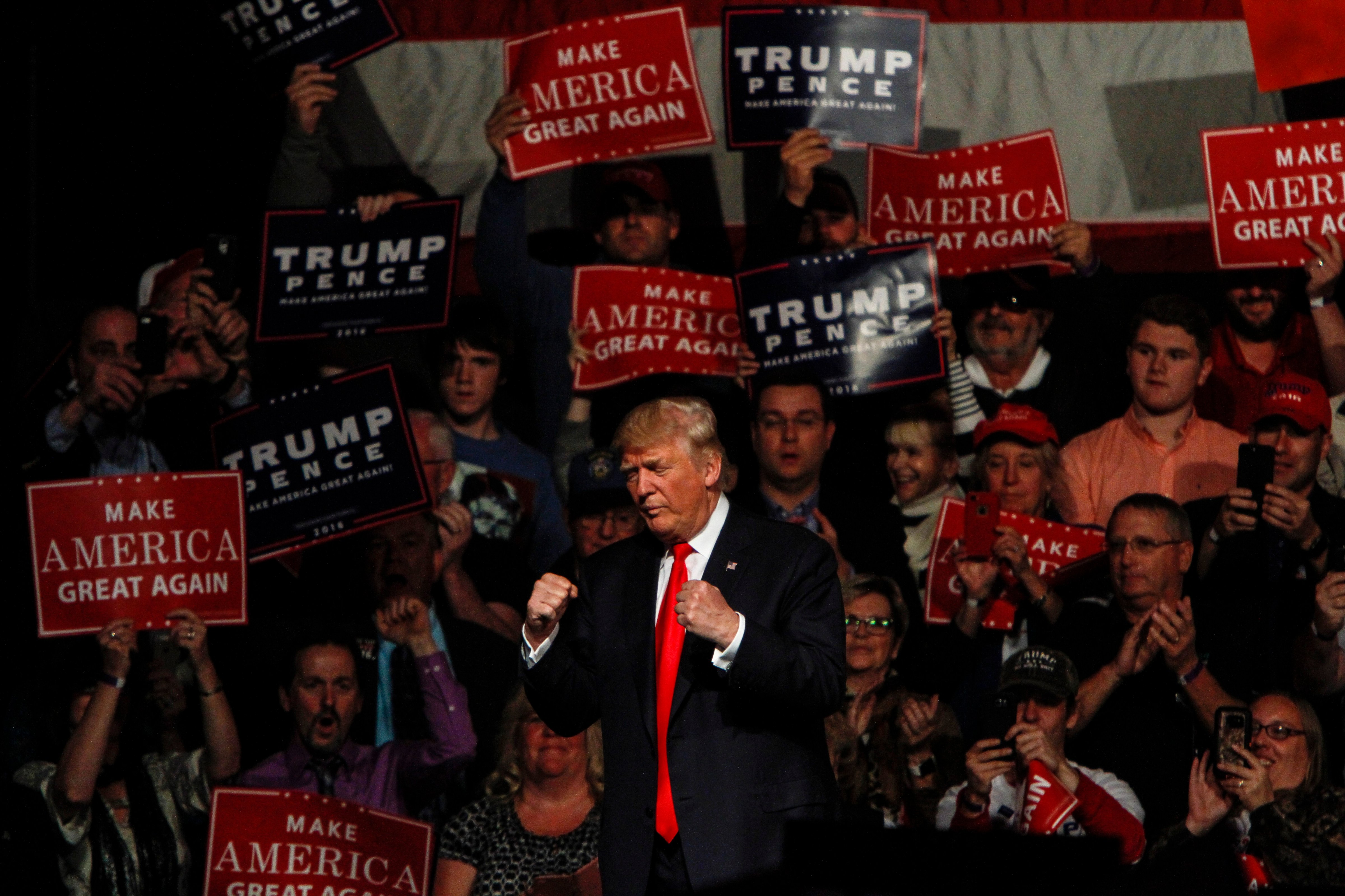 Donald Trump Holds Campaign Rally In Bangor, Maine