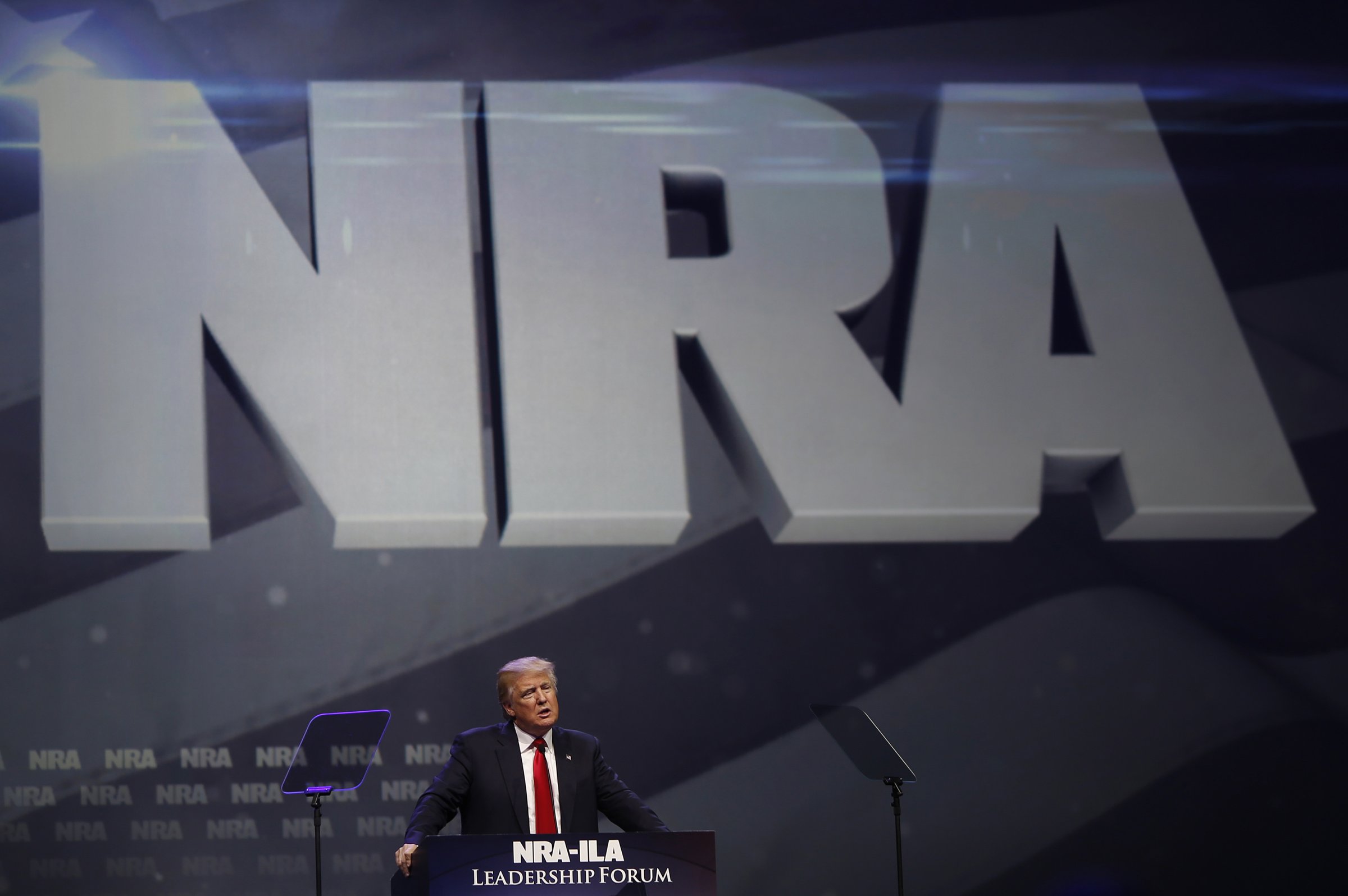 Presumptive Republican Presidential Nominee Donald Trump Speaks At The National Rifle Association Annual Meeting