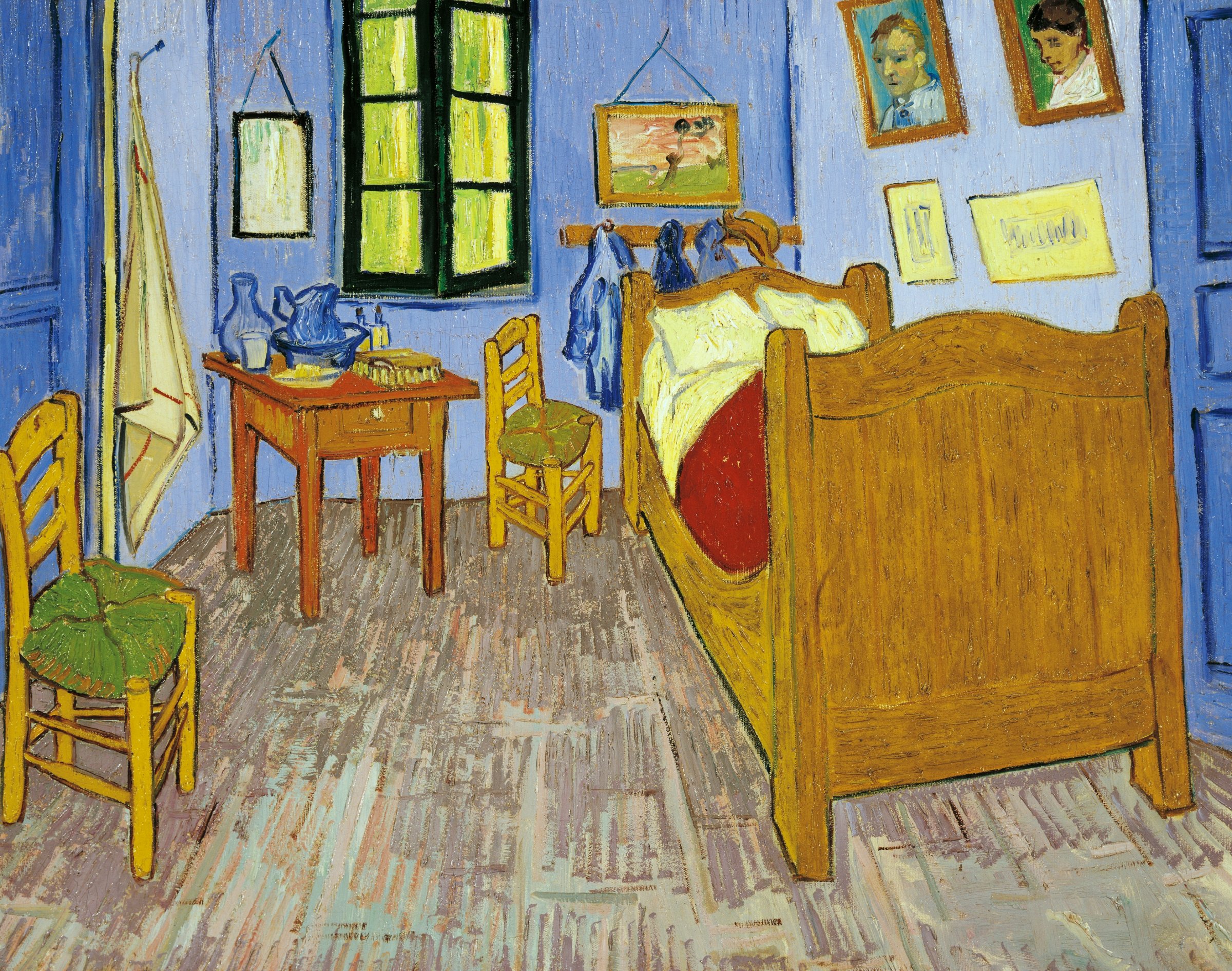 Van Gogh's bedroom in Arles, 1889, by Vincent van Gogh (1853-1890), oil on canvas, 575 x 74 cm Version preserved in Musee d'Orsay in Paris