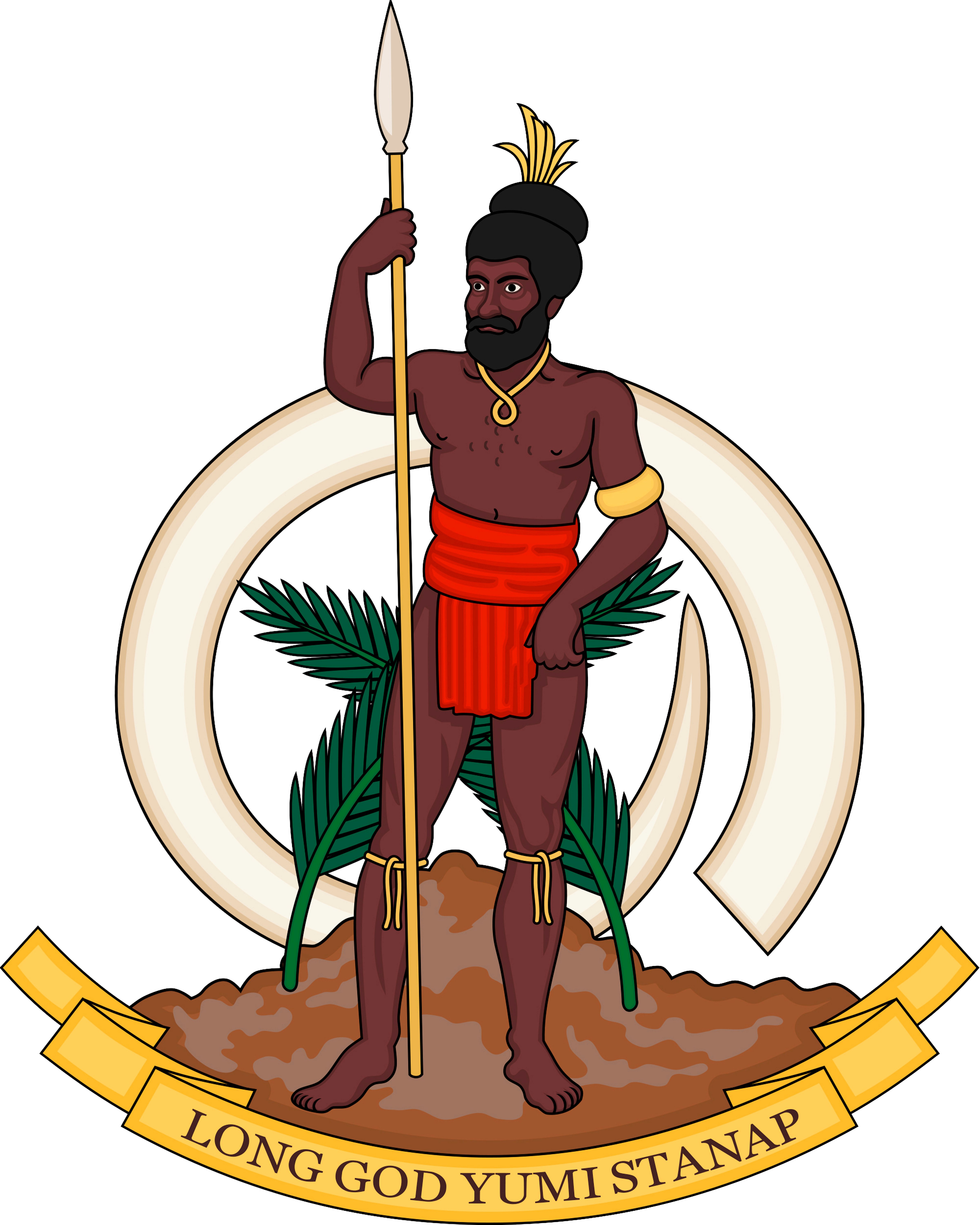 Coat of arms of the Republic of Vanuatu.