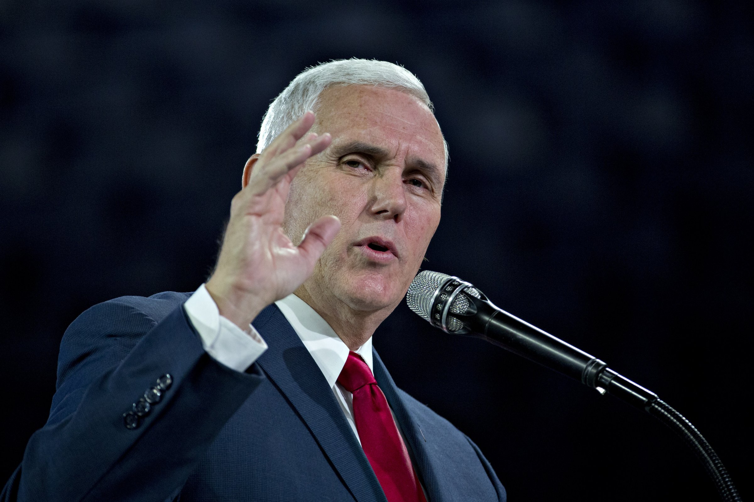 Republican Vice Presidential Candidate Mike Pence Delivers Convocation At Liberty University
