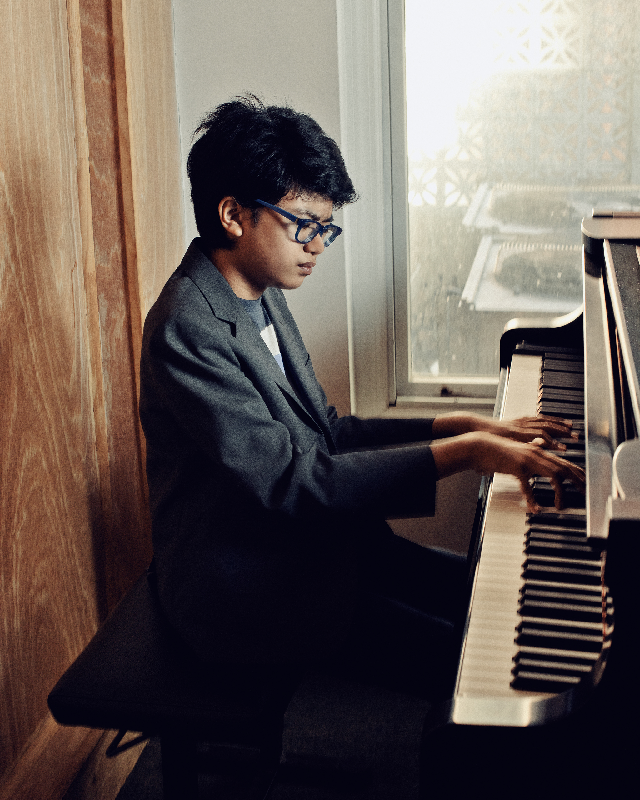 Joey Alexander at a rehearsal studio in New York, NY. Sept. 25, 2016. (Ryan Pfluger for TIME)