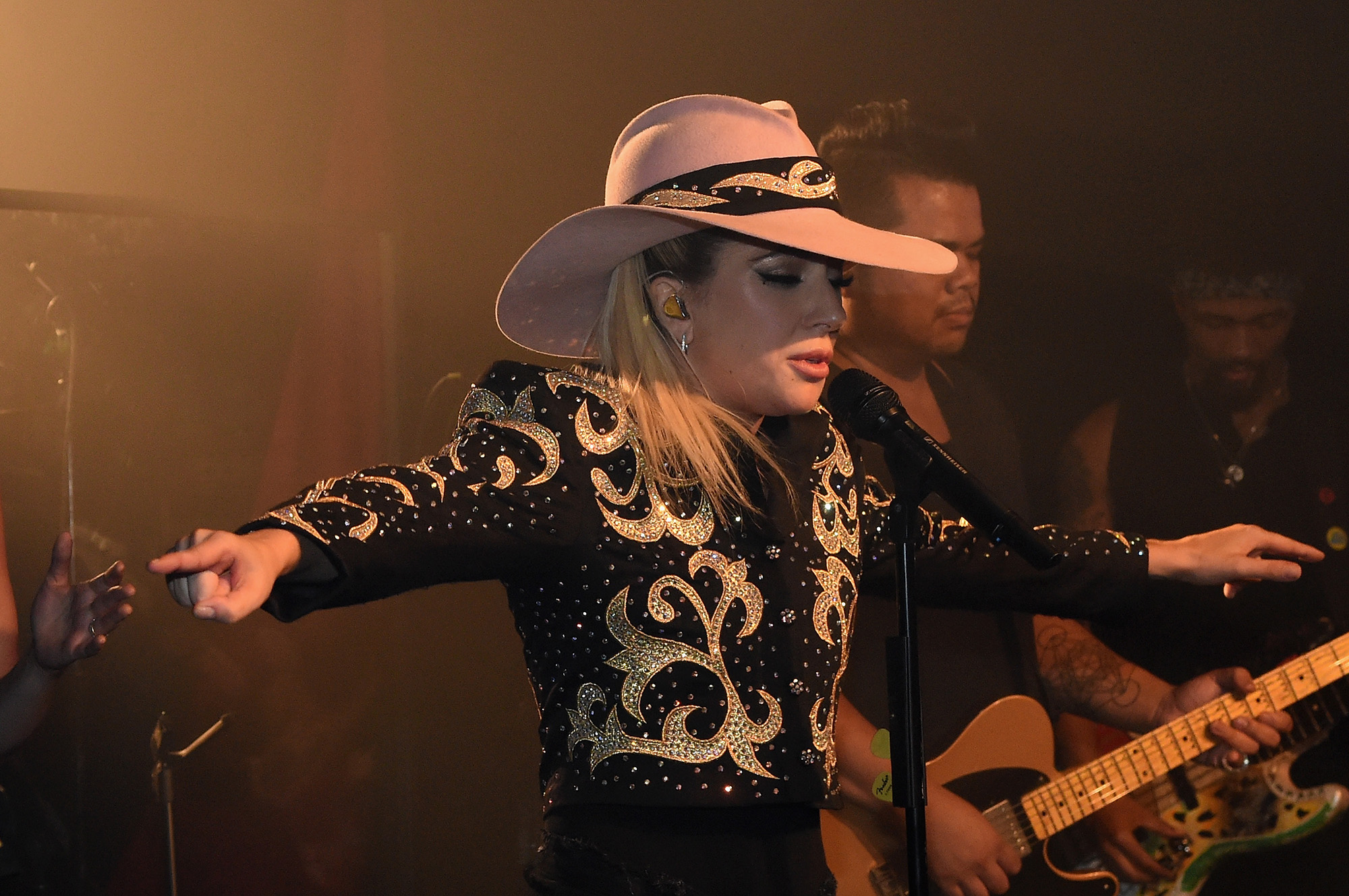 Lady Gaga surprises fans while on the Bud Light x Lady Gaga Dive Bar Tour at the 5 Spot where the singer performed three new tracks off her upcoming album "Joanne" on October 05, 2016 in Nashville, Tennessee.  (Photo by Rick Diamond/Getty Images for Bud Light) (Rick Diamond&mdash;Getty Images for Bud Light)