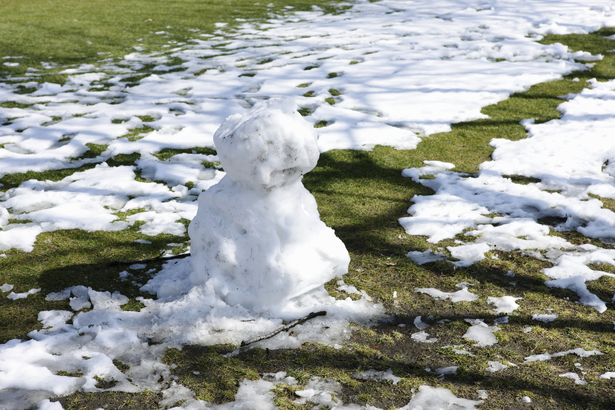 melting snowman winter weather