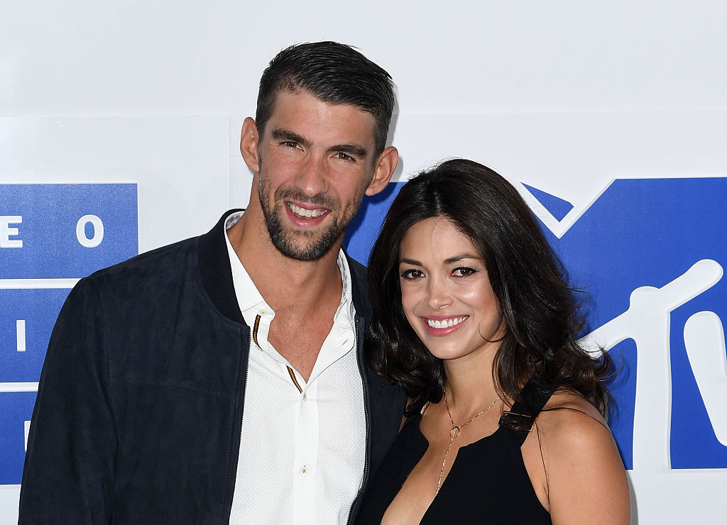 Olympic Swimmer Michael Phelps and Nicole Johnson attend the 2016 MTV Video Music Awards Arrivals at Madison Square Garden on August 28, 2016 in New York City. (C Flanigan—FilmMagic)