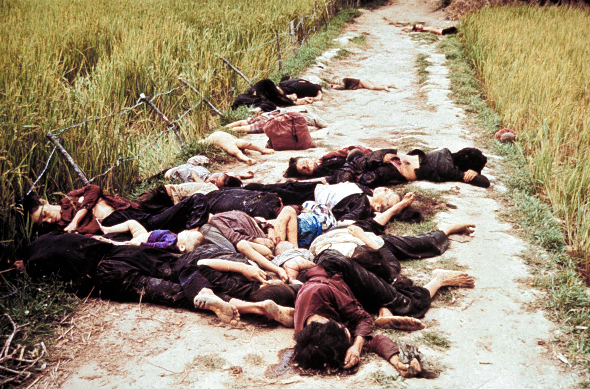 Civilians killed by the U.S. Army during a pursuit of a Vietcong militia, as per order of Lieut. William Calley Jr. It became known as the My Lai Massacre.