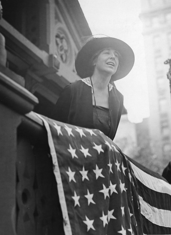 Jeannette Rankin addresses a rally at Union Square in New York, N.Y., in September of 1924. (FPG / Getty Images)