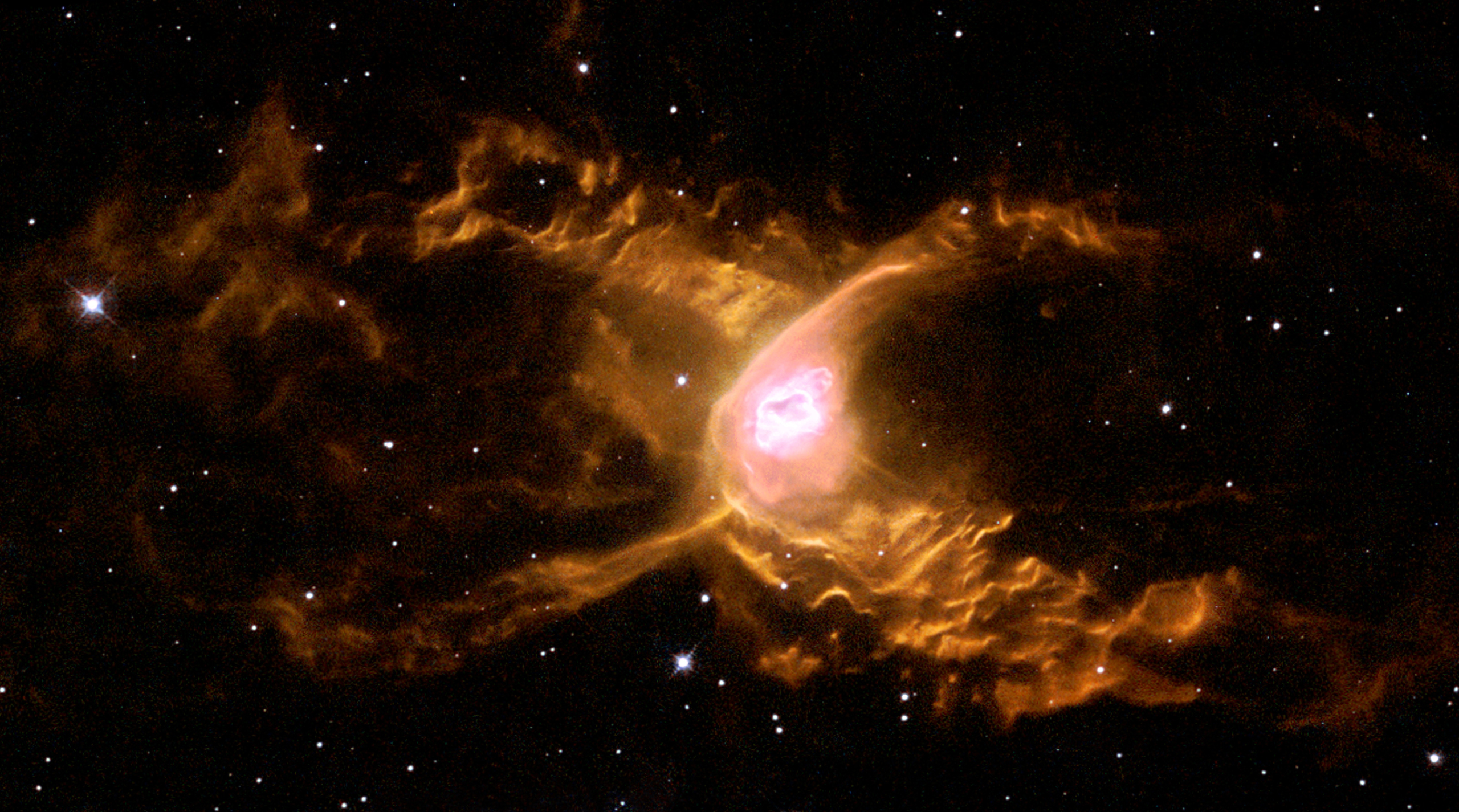 Hubble image of the Red Spider Nebula, located some 3,000 light-years away in the constellation of Sagittarius. (Garrelt Mellema—ESA)
