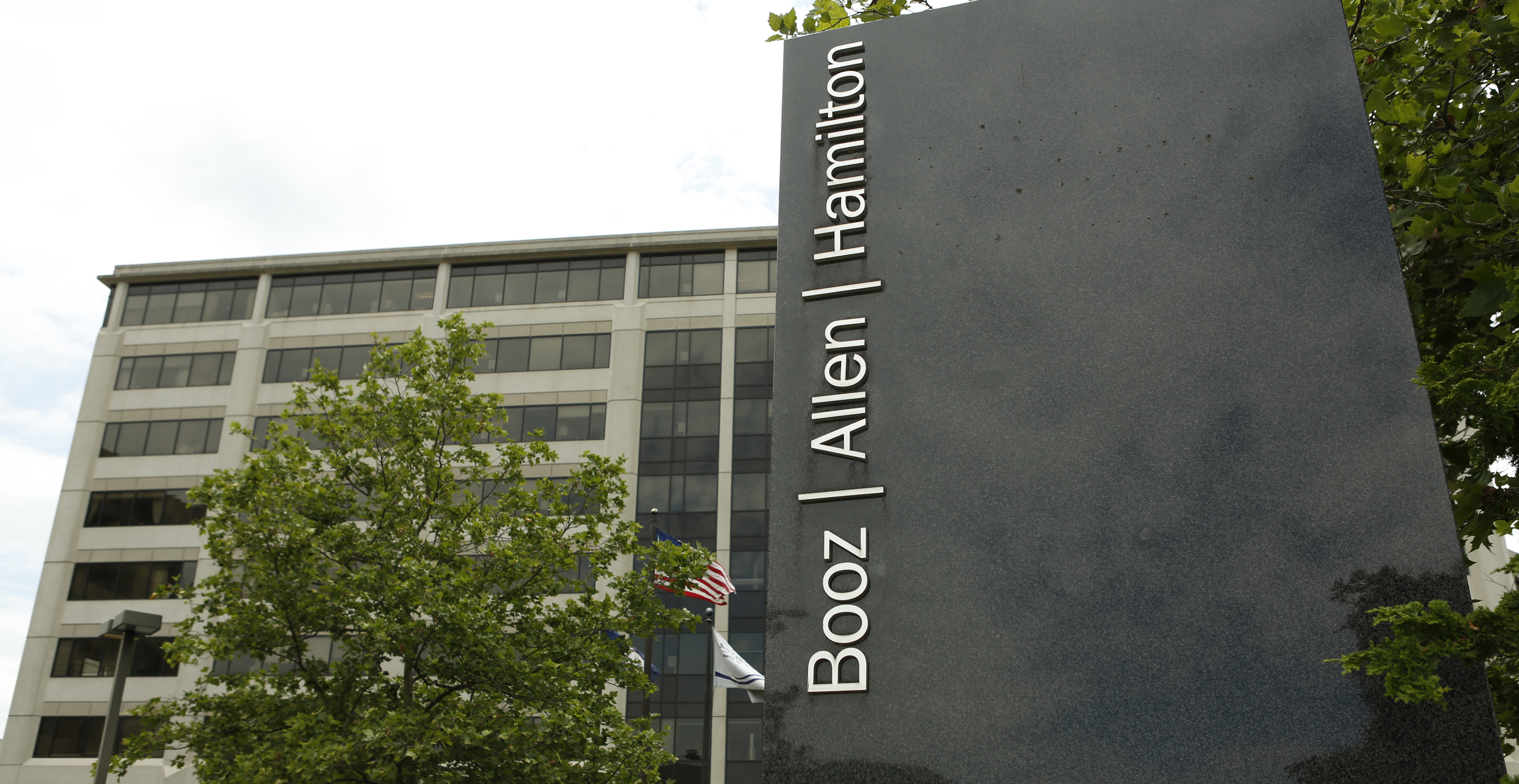 The Booz Allen Hamilton Holding Corp office building is seen in McLean