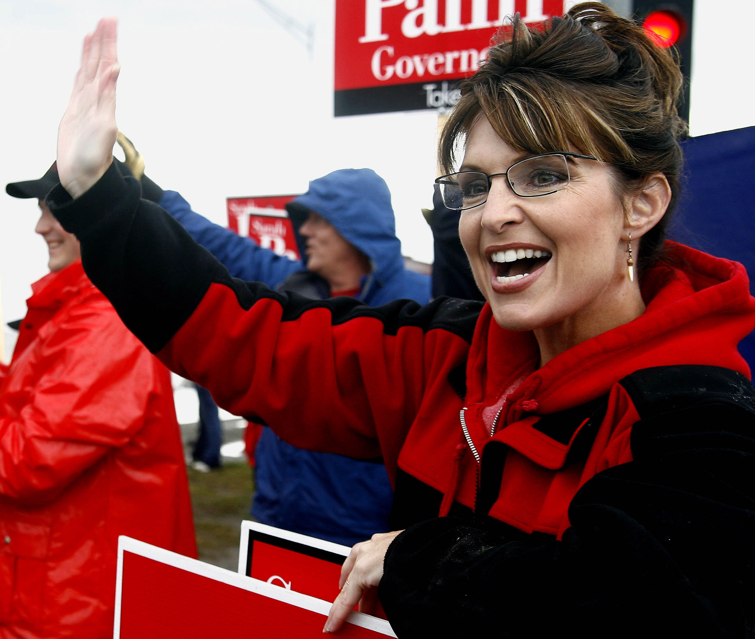 Sarah Palin campaigns for the Republican gubernatorial nomination in the primary election Tuesday, Aug. 22, 2006.