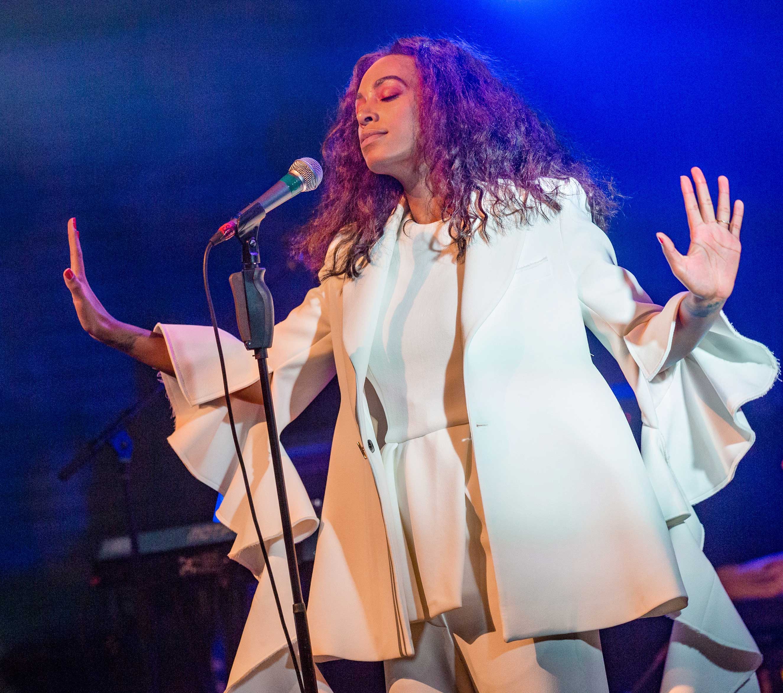 Musician Solange Knowles performs during a benefit concert for the Make it Right Foundation at the House of Blues on August 29, 2015 in New Orleans, Louisiana. (Josh Brasted—Getty Images)