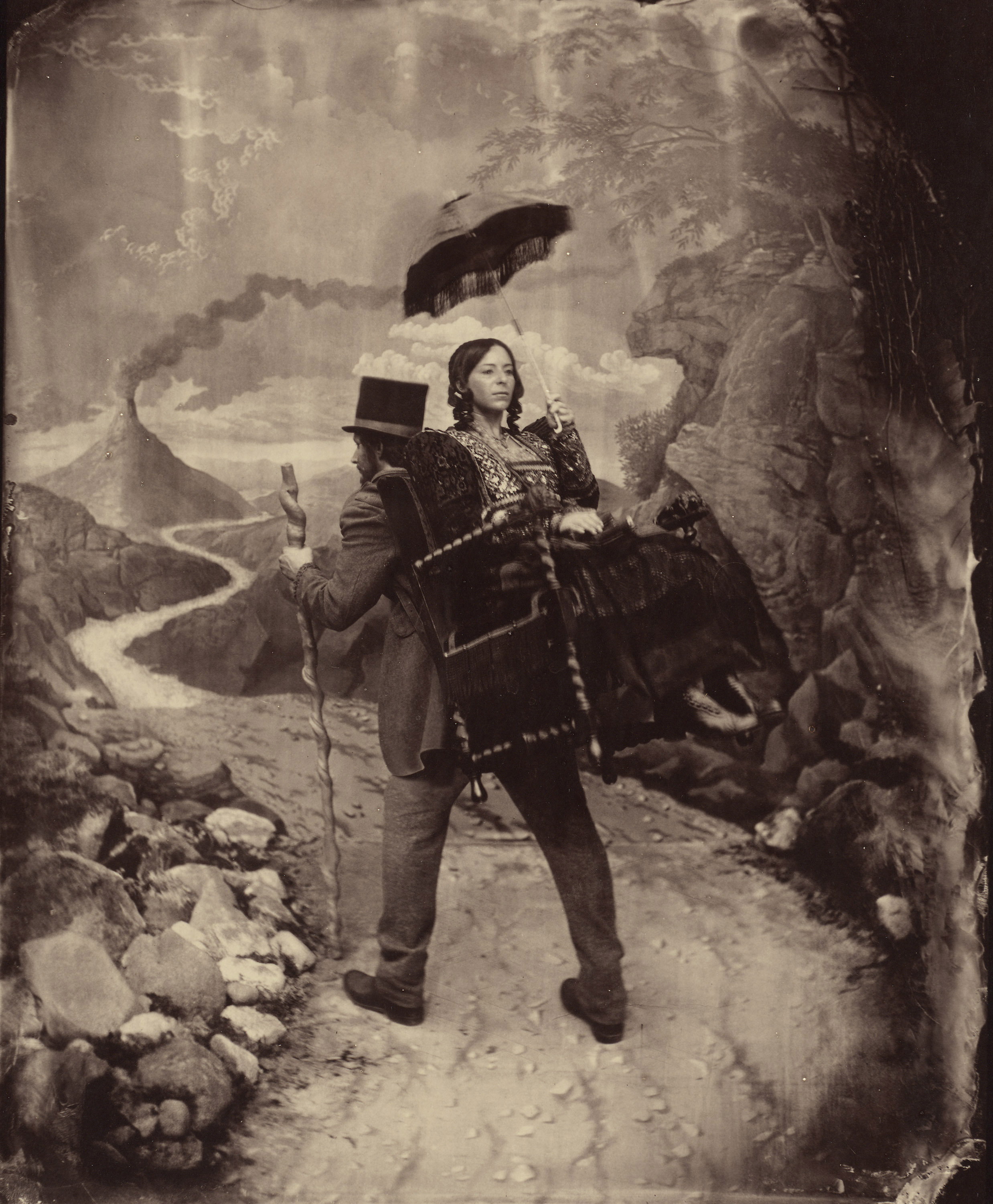 A Wandering Jewess.  Albumen print from wetplate collodion negative.