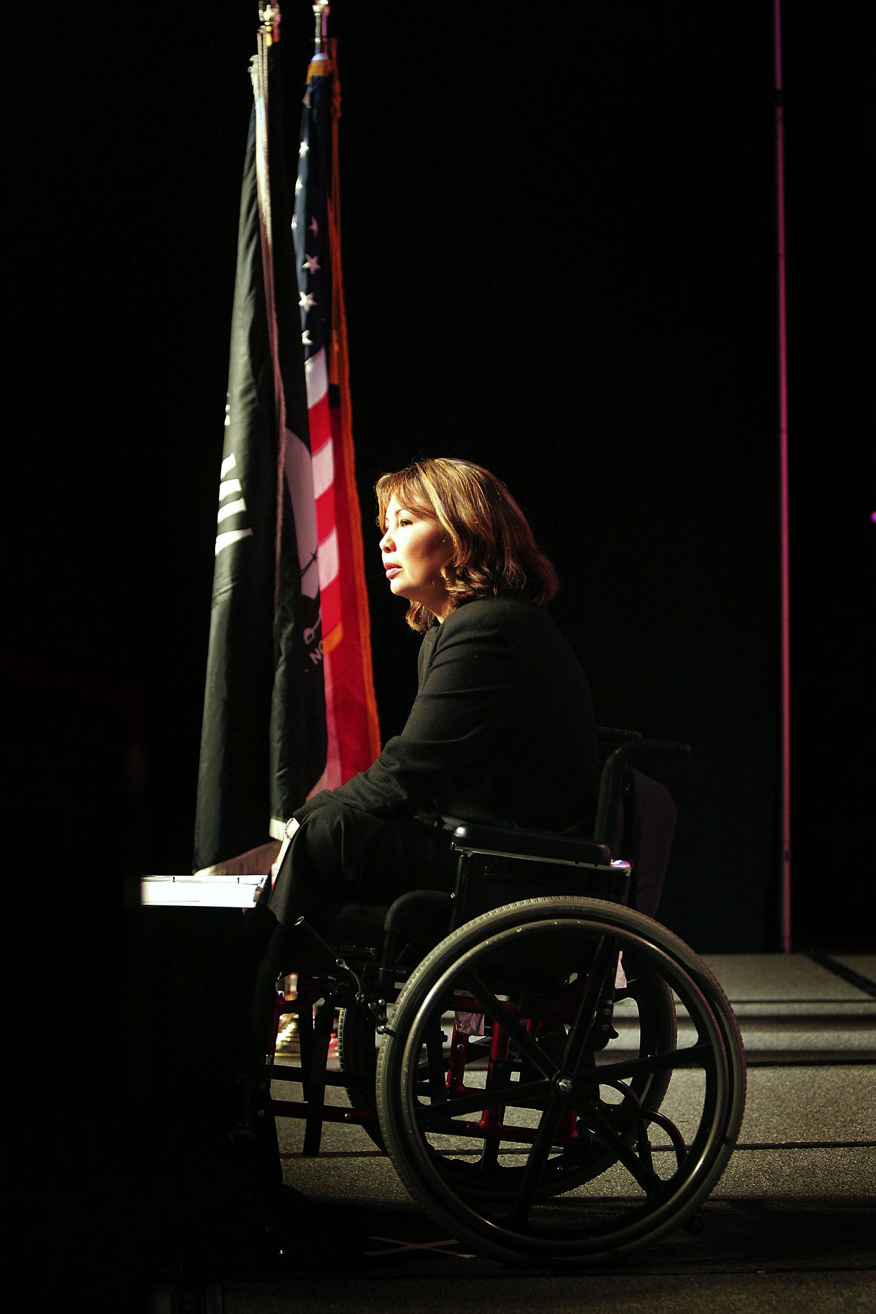 Tammy Duckworth speaks to the National Symposium for the Needs of Young Veterans hosted by AMVETS October 19, 2006 in Chicago, Illinois.