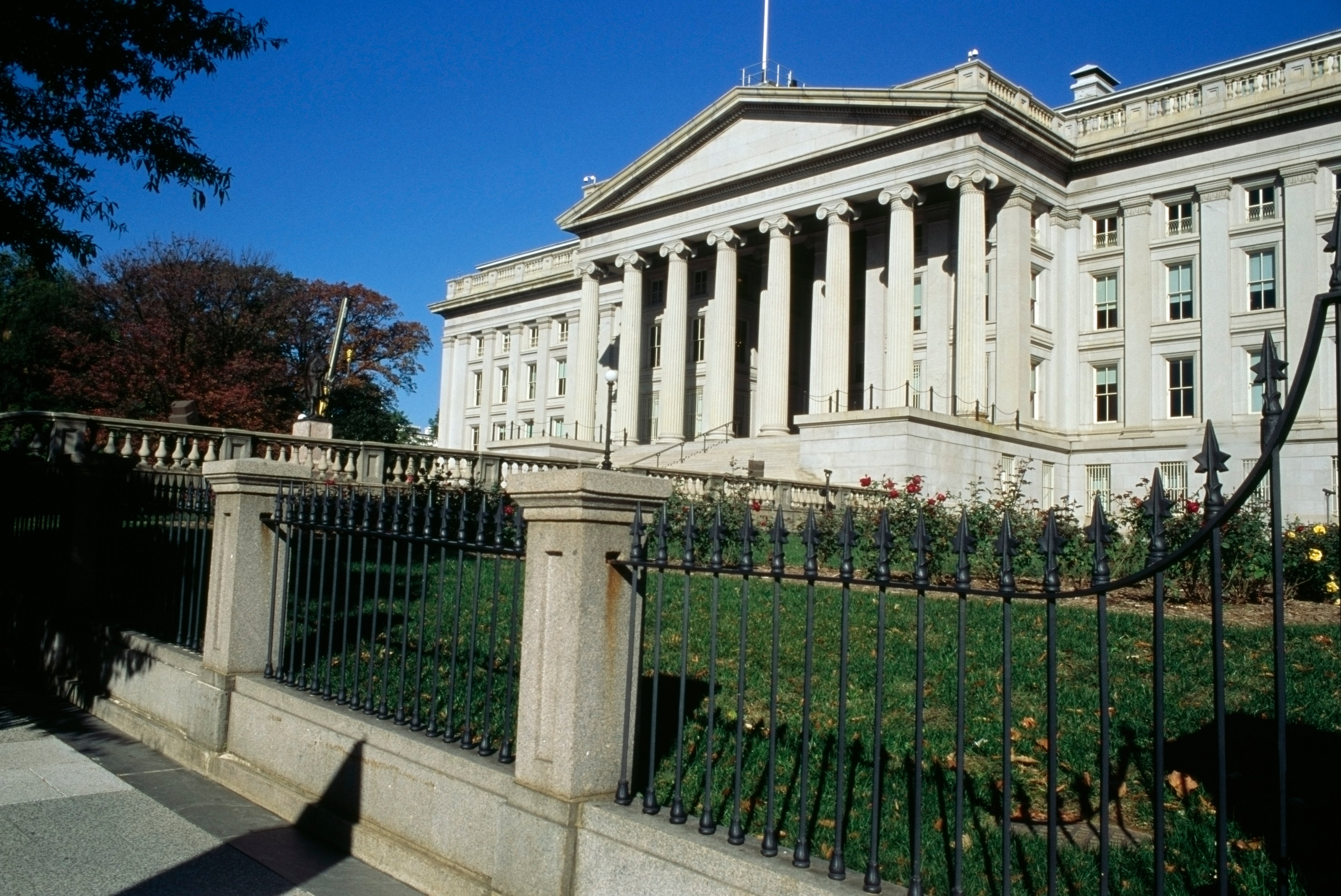 Treasury Building, United States Department of Treasury, Washington DC, District of Columbia, USA