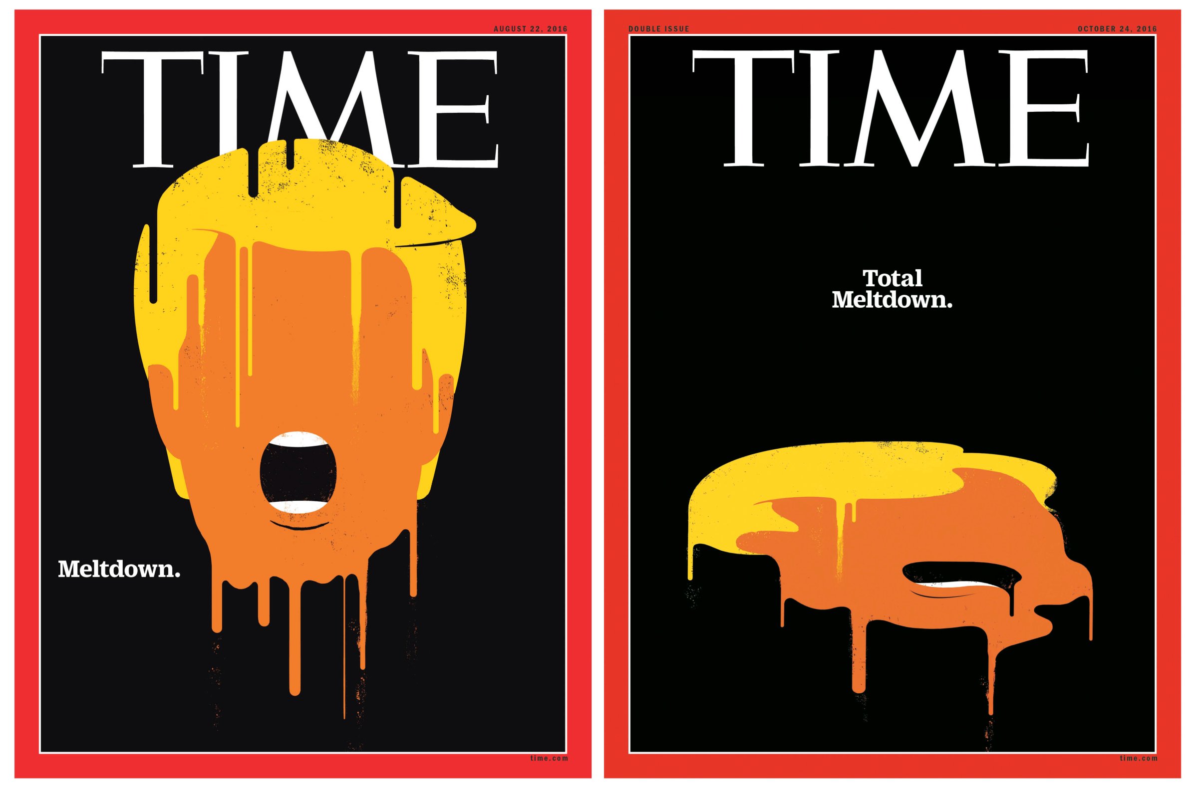 Total Meltdown Donald Trump Time Magazine Comparison covers