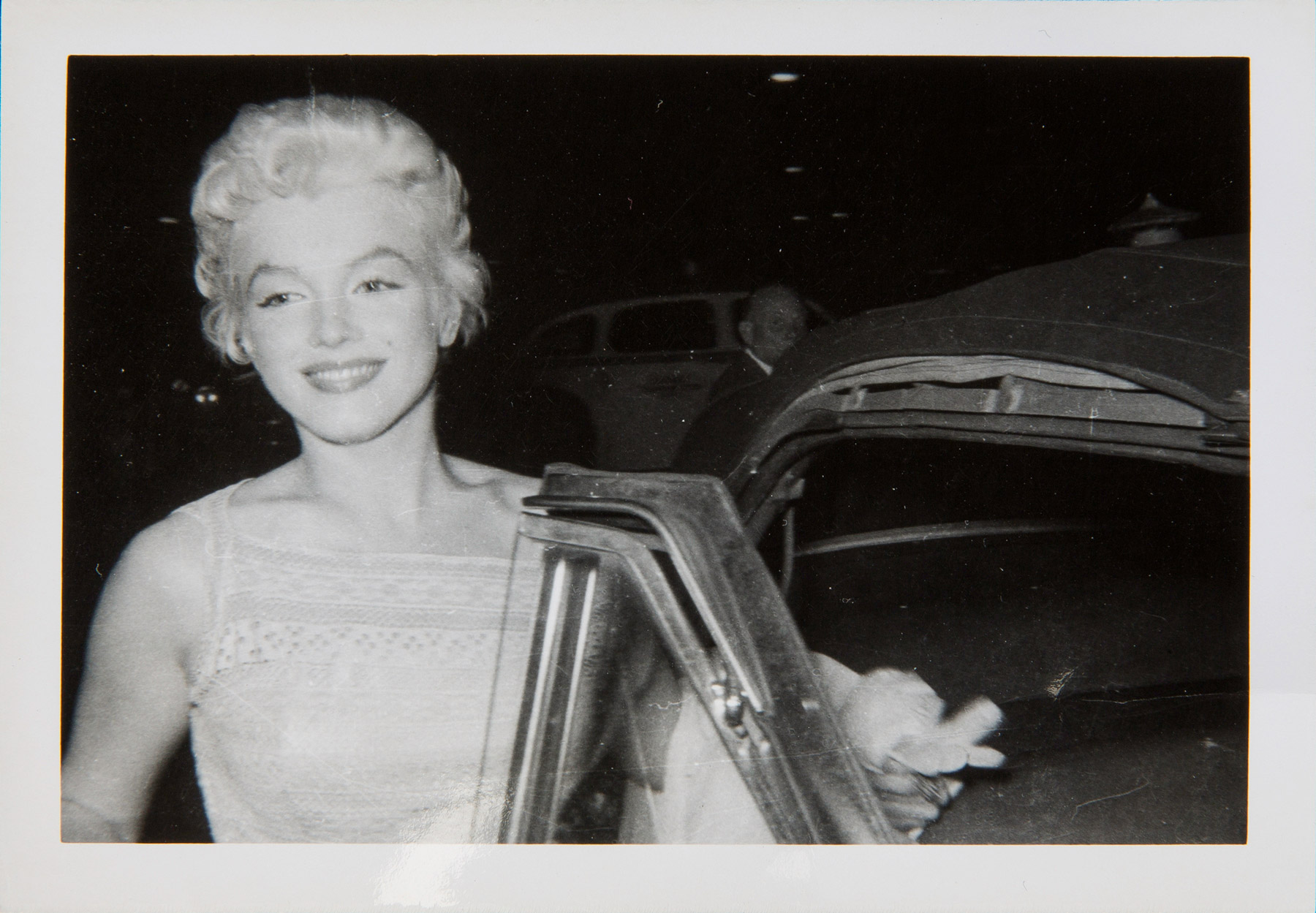 Marilyn Monroe in 1955, possibly going to a birthday party for Elia Kazan on September 7.