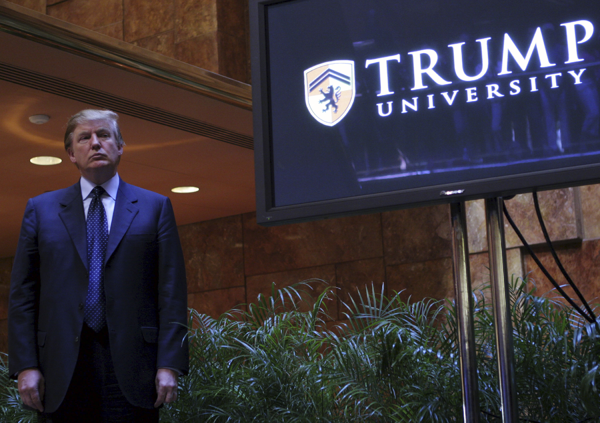 Donald Trump at a media conference announcing the establishment of Trump University, May 23, 2005 in New York City. (Getty Images) (Thos Robinson&mdash;Getty Images)