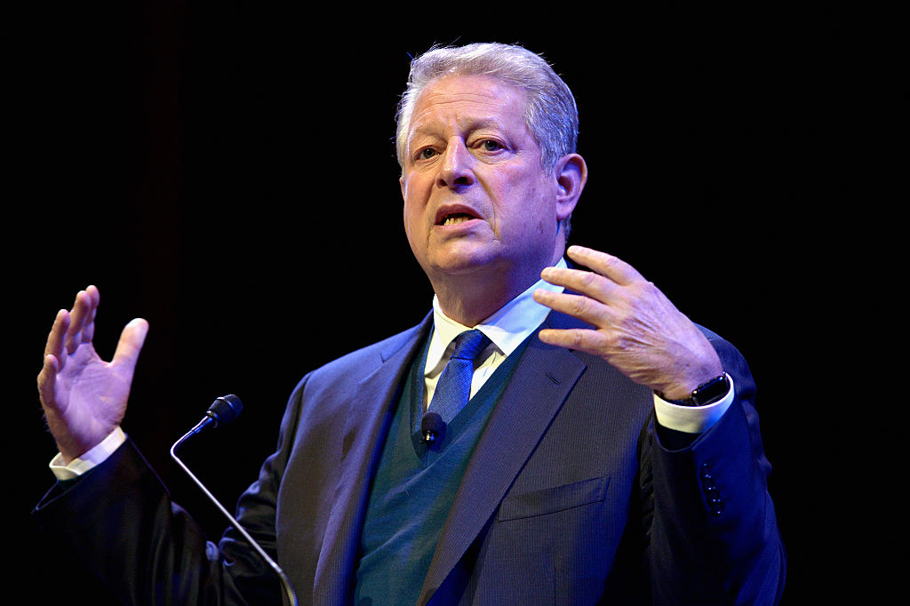 Al Gore at Harvard University's Sanders Theatre on April 7, 2016 in Cambridge, Massachusetts. (Paul Marotta—2016 Paul Marotta)