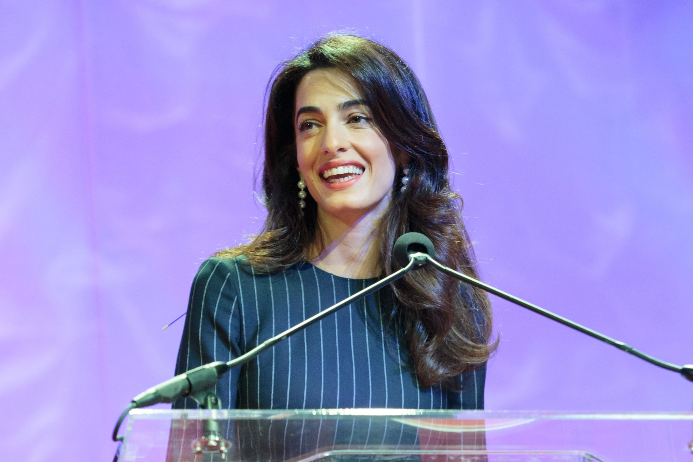 British human rights lawyer Amal Clooney addresses the Texas Conference for Women held at the Austin Convention Center on November 15, 2016 in Austin, Texas. / AFP / SUZANNE CORDEIRO (Photo credit should read SUZANNE CORDEIRO/AFP/Getty Images)