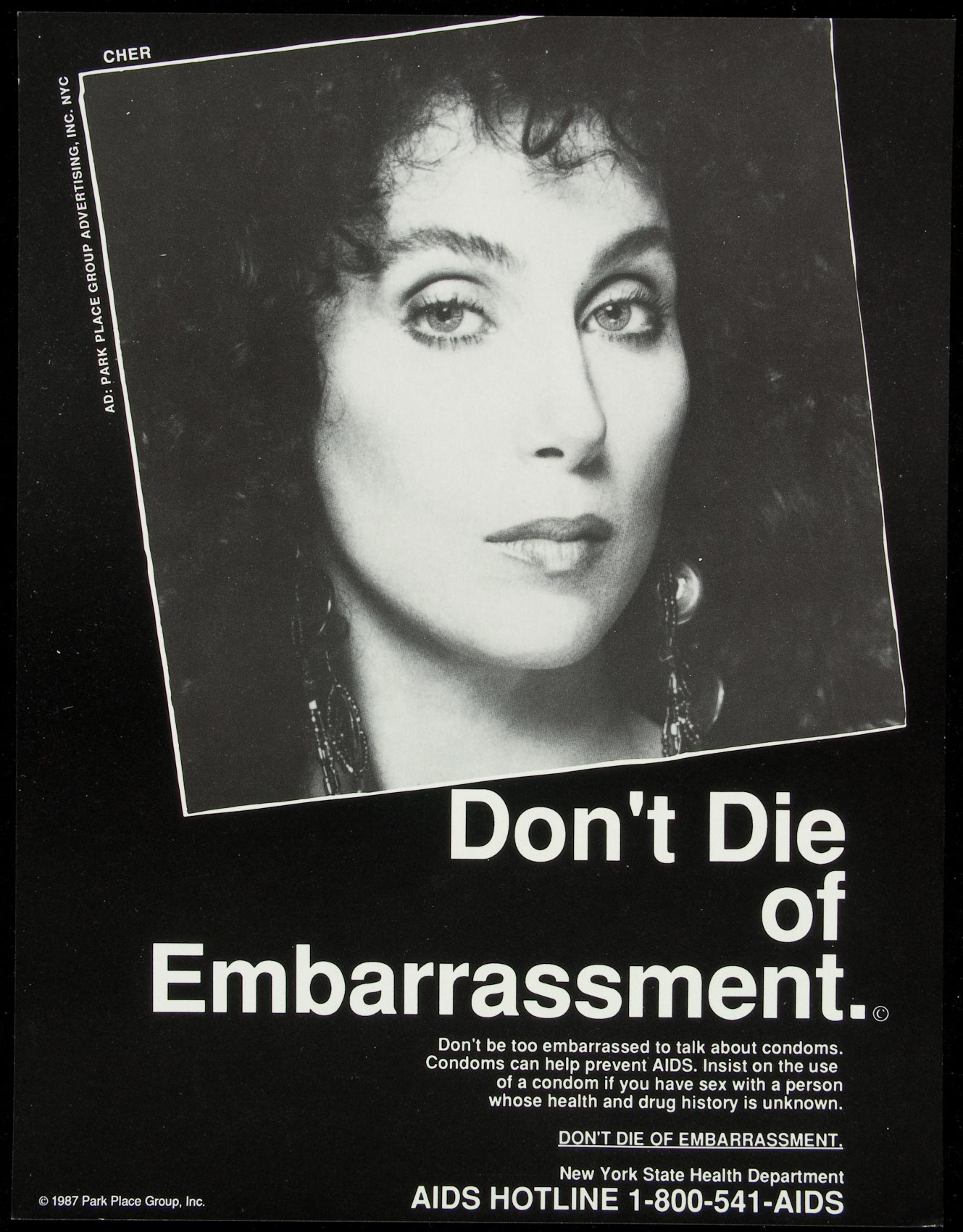 1987 AIDS Education Poster - Cher