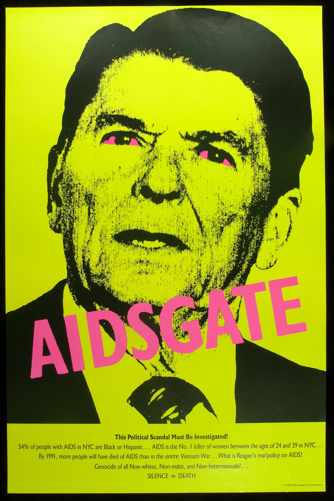 1987 AIDS Education Poster - Reagan