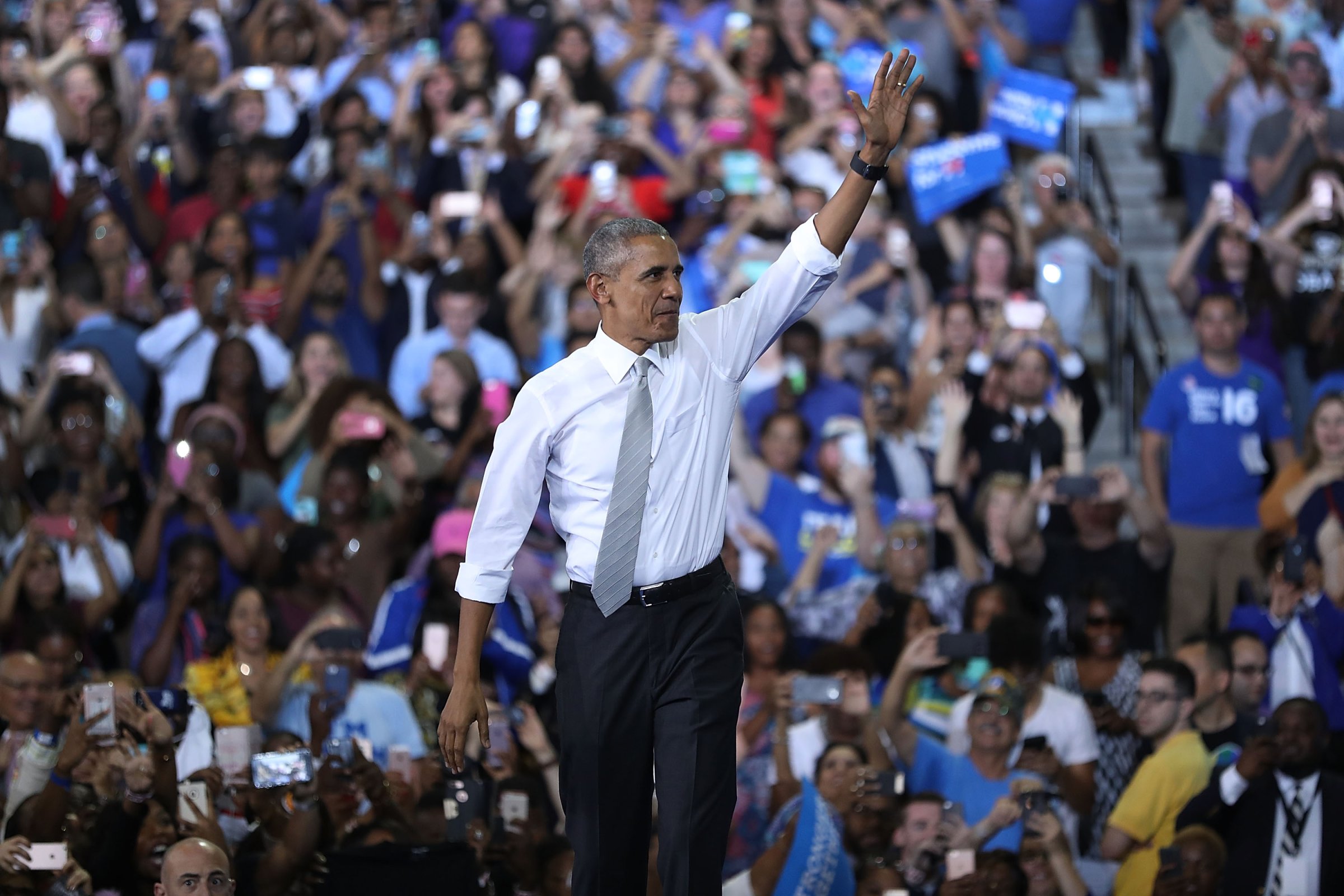 President Obama Campaigns For Hillary Clinton In Orlando, Florida