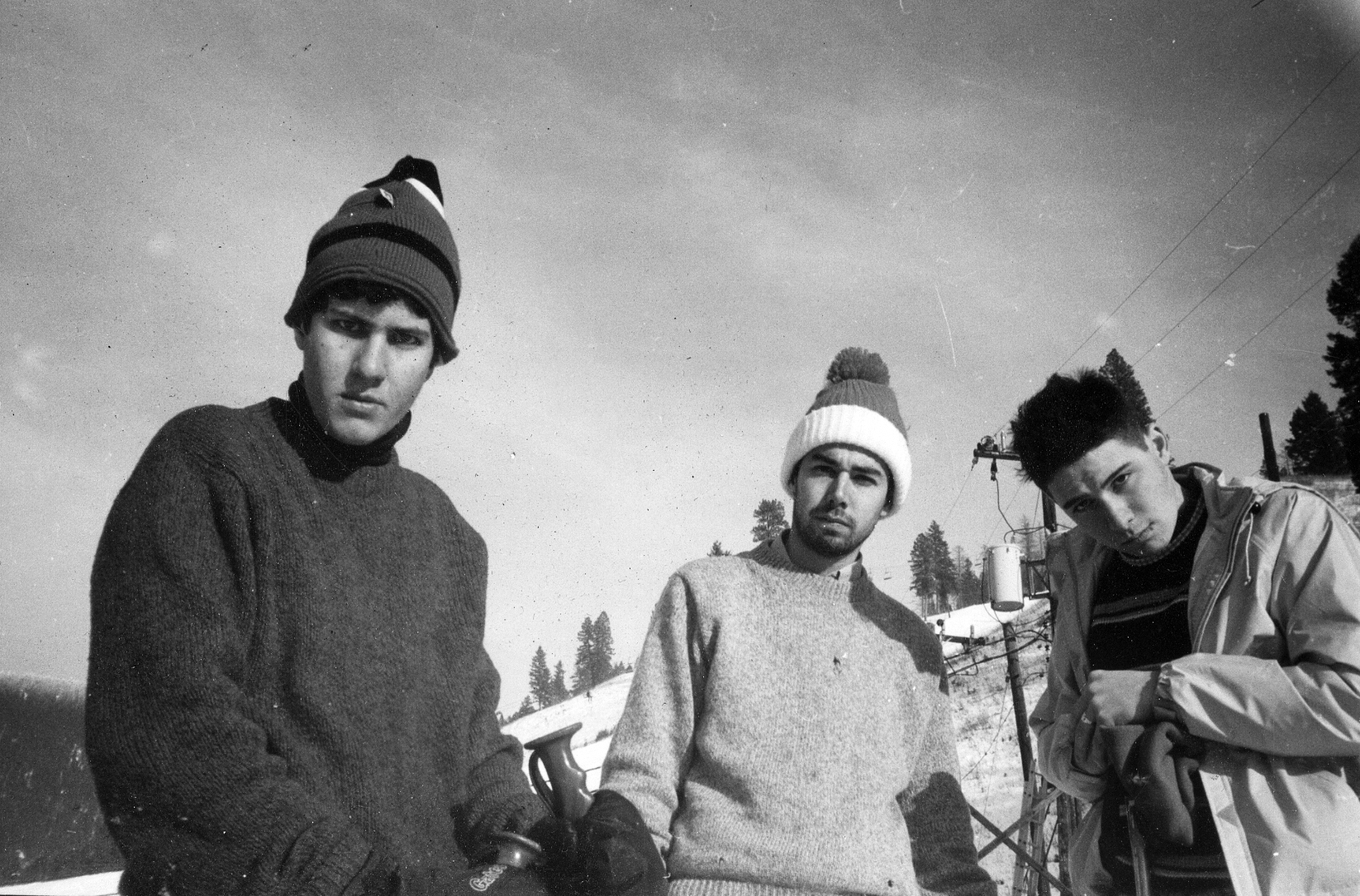 From left: Mike D, MCA and Ad-Rock on the first stop of their Licensed to Ill tour in Missoula, Mont., Jan. 1987.