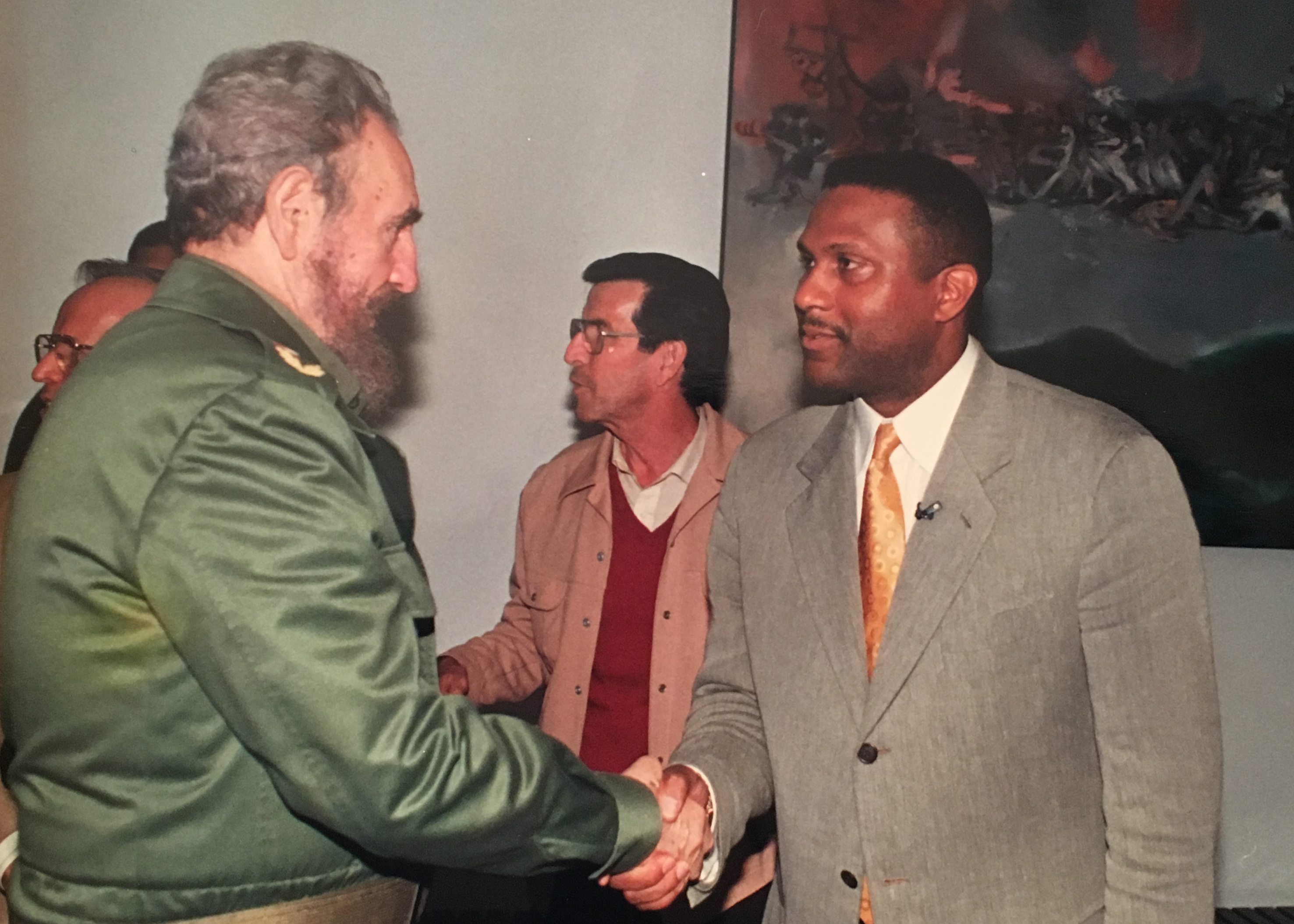 Fidel Castro and Tavis Smiley in Castro's office in Havana on Jan. 7, 1998.
