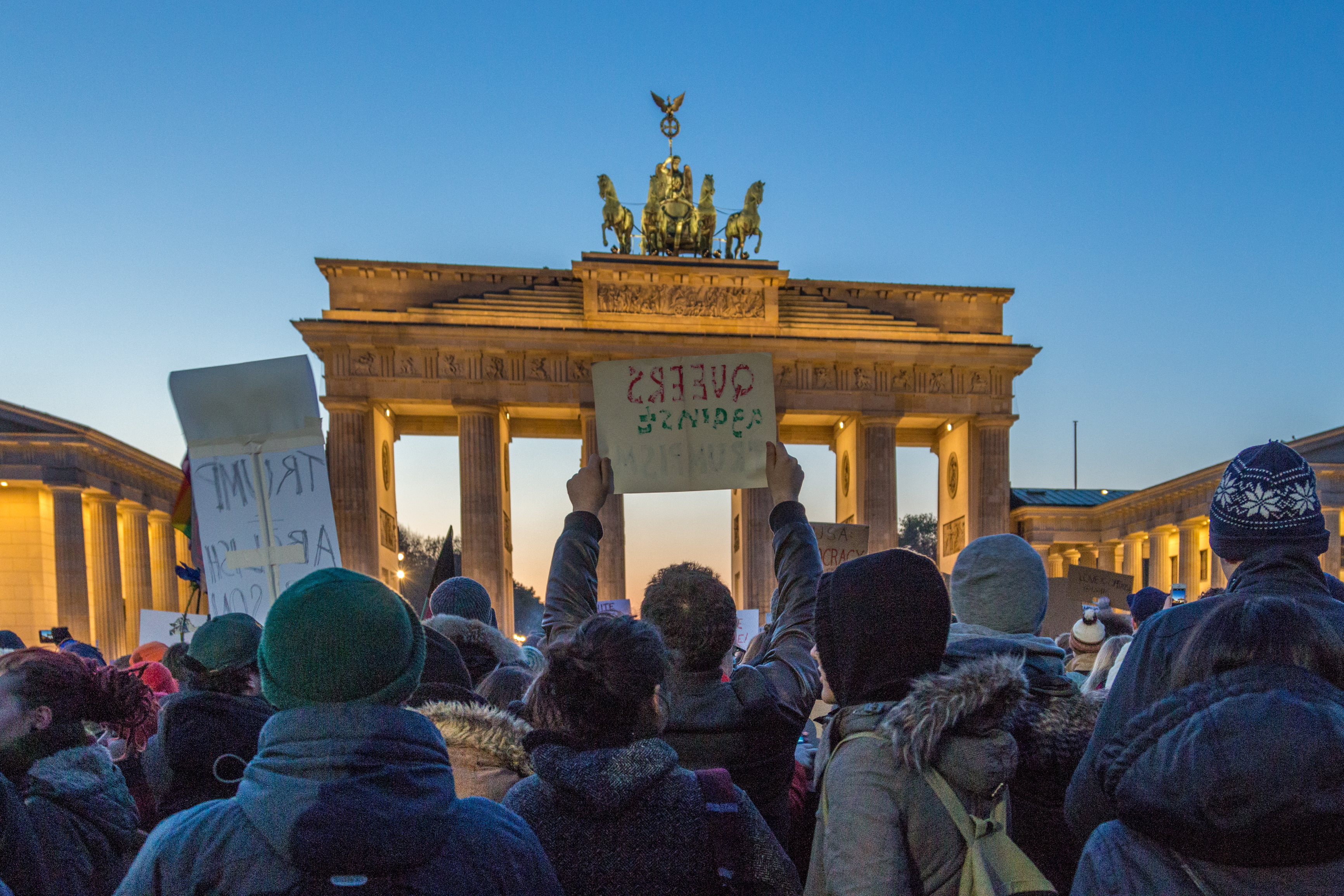At the iconic Brandenburger Gate in Berlin, infront of the