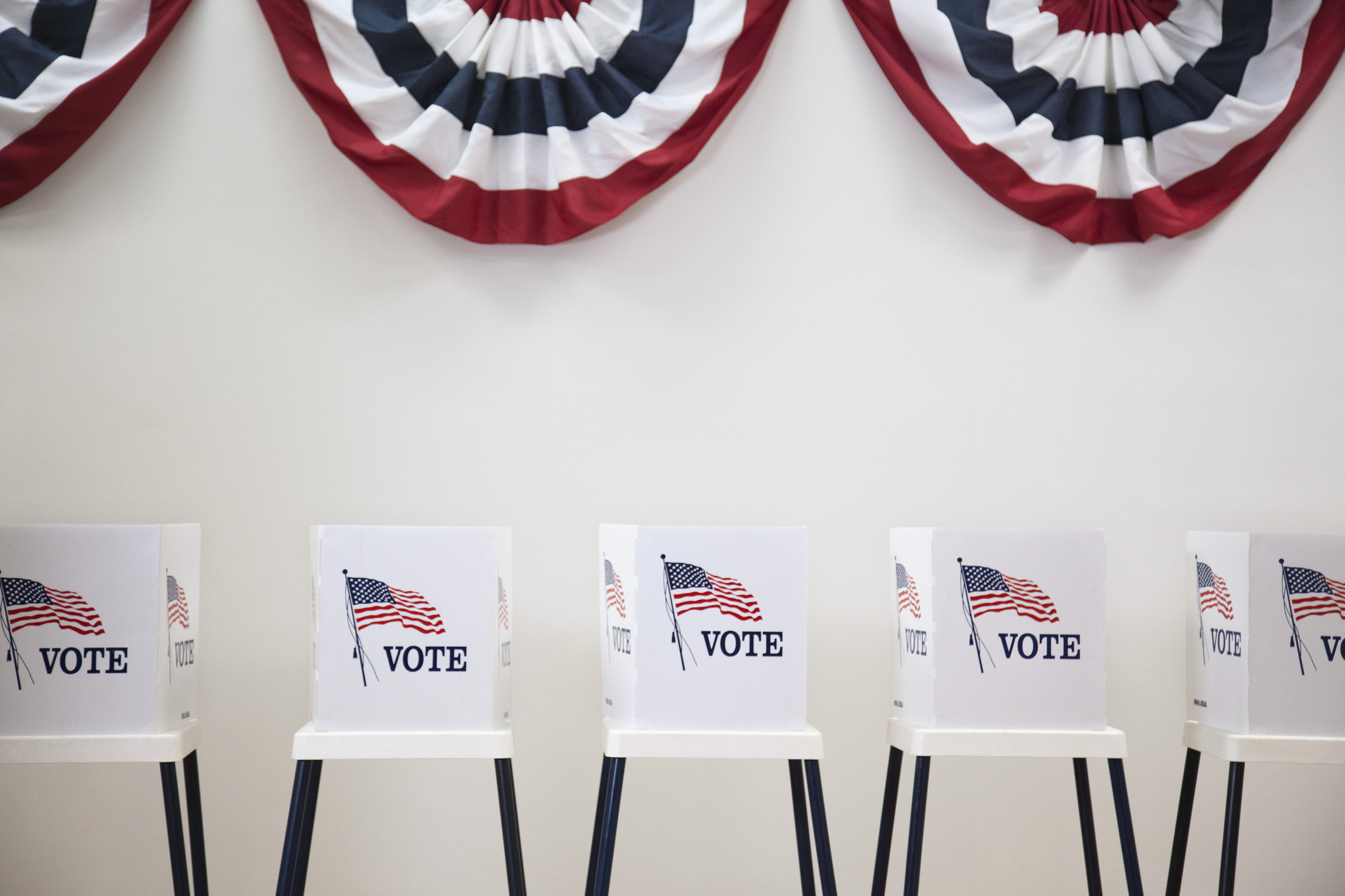 Voting booths in polling place (Getty Images)
