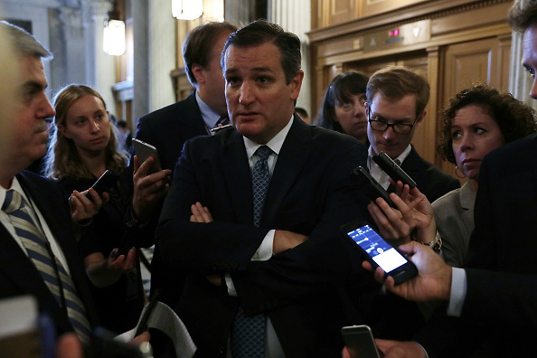 U.S. Sen. Ted Cruz (R-TX) speaks to members of the media at the Capitol September 28, 2016 in Washington, DC. T