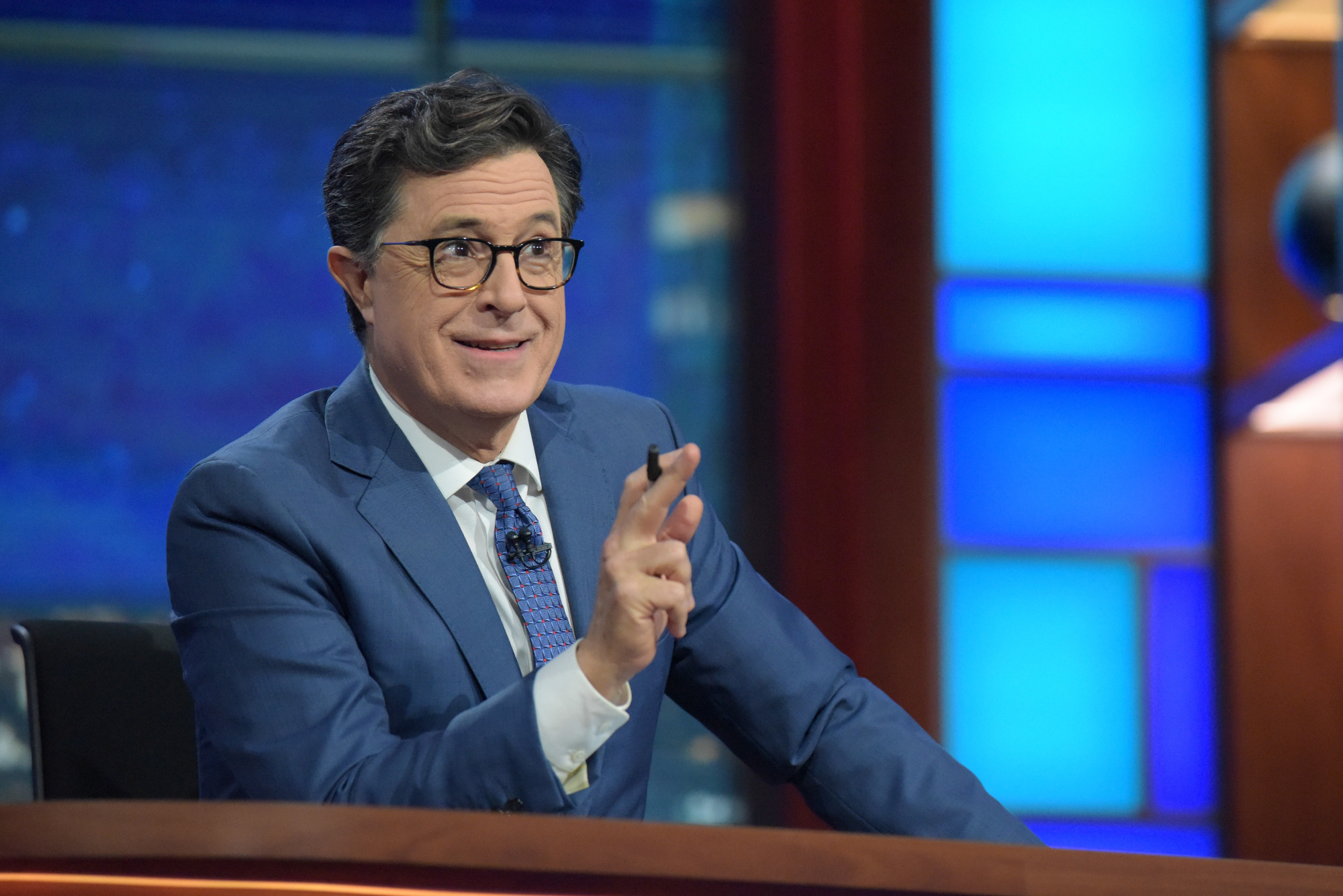 NEW YORK - OCTOBER 19: The Late Show with Stephen Colbert during Wednesday 's 10/19/16 taping in New York. (Photo by Scott Kowalchyk/CBS via Getty Images)