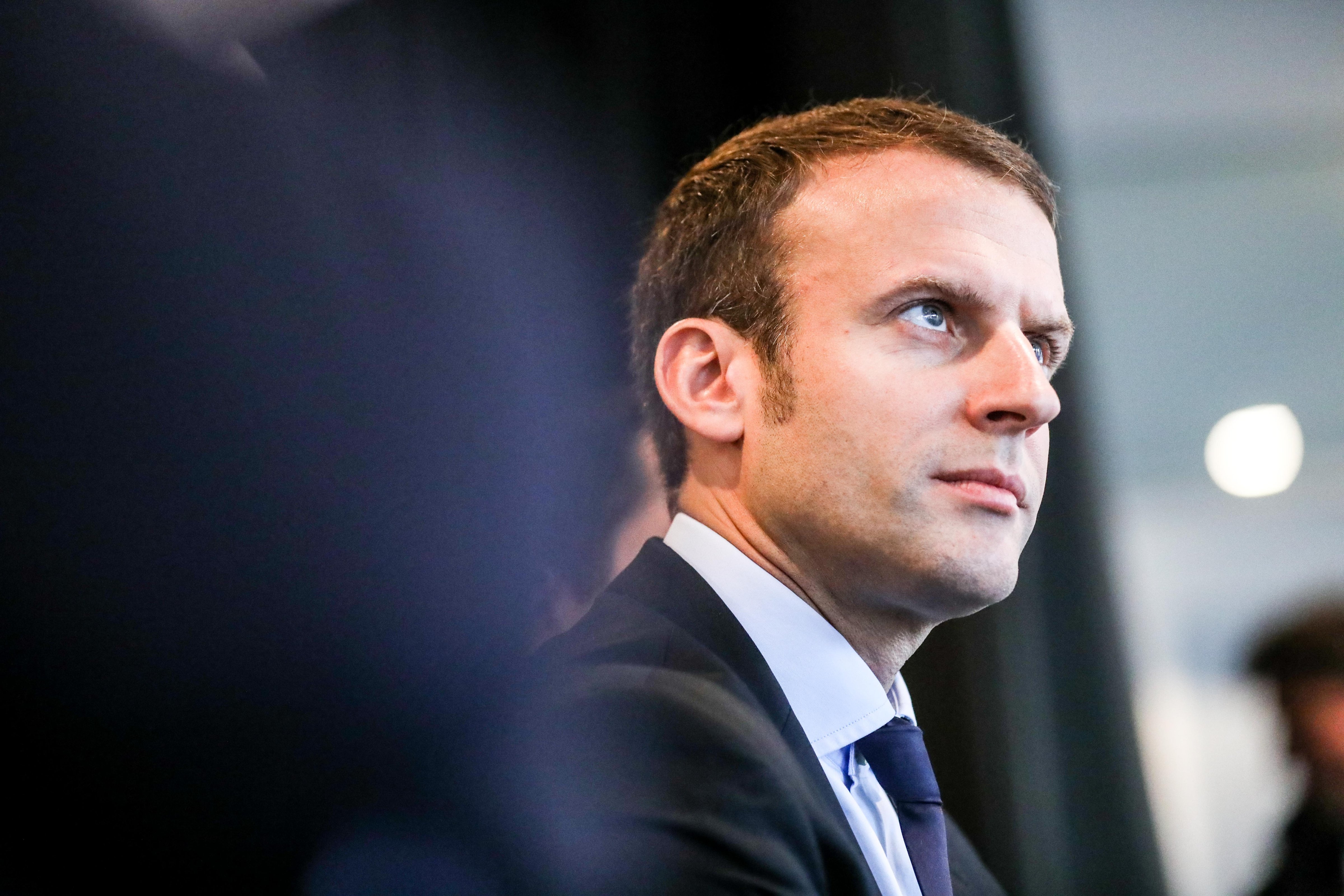 Former French Economy Minister and Founder and Leader of the political movement 'En Marche !' Emmanuel Macron holds a press conference to present the organization of his movement and the people within it on October 26, 2016 in Paris, France. (Christophe Morin—Getty Images)