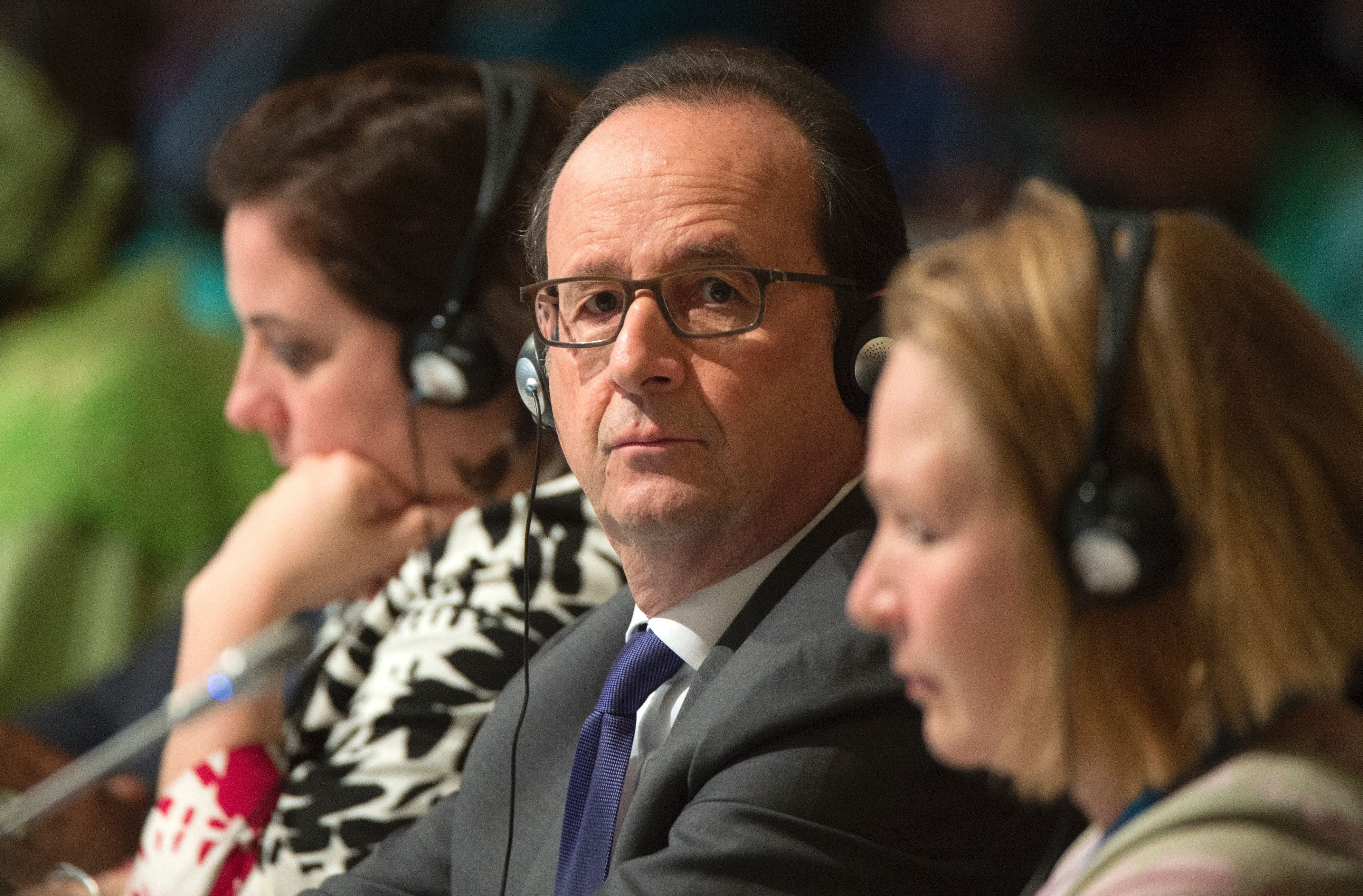 French President Francois Hollande looks on during the COP22 Climate Change Conference in Marrakesh on November 15, 2016. (FADEL SENNA—AFP/Getty Images)