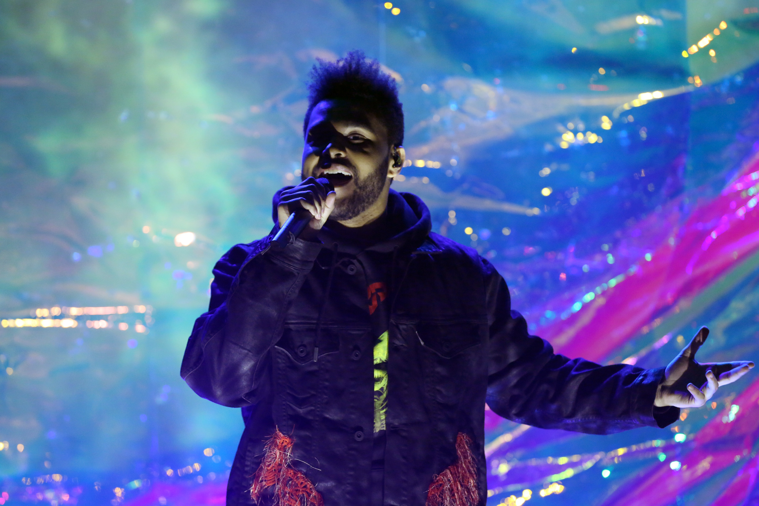 The Weeknd performs on November 24, 2016. (NBC/Getty Images)