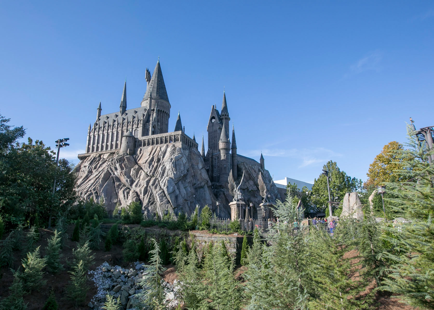 General view of Hogwarts Castle at Wizarding World of Harry Potter Diagon Alley at Universal Orlando on October 24, 2016 in Orlando, Florida.