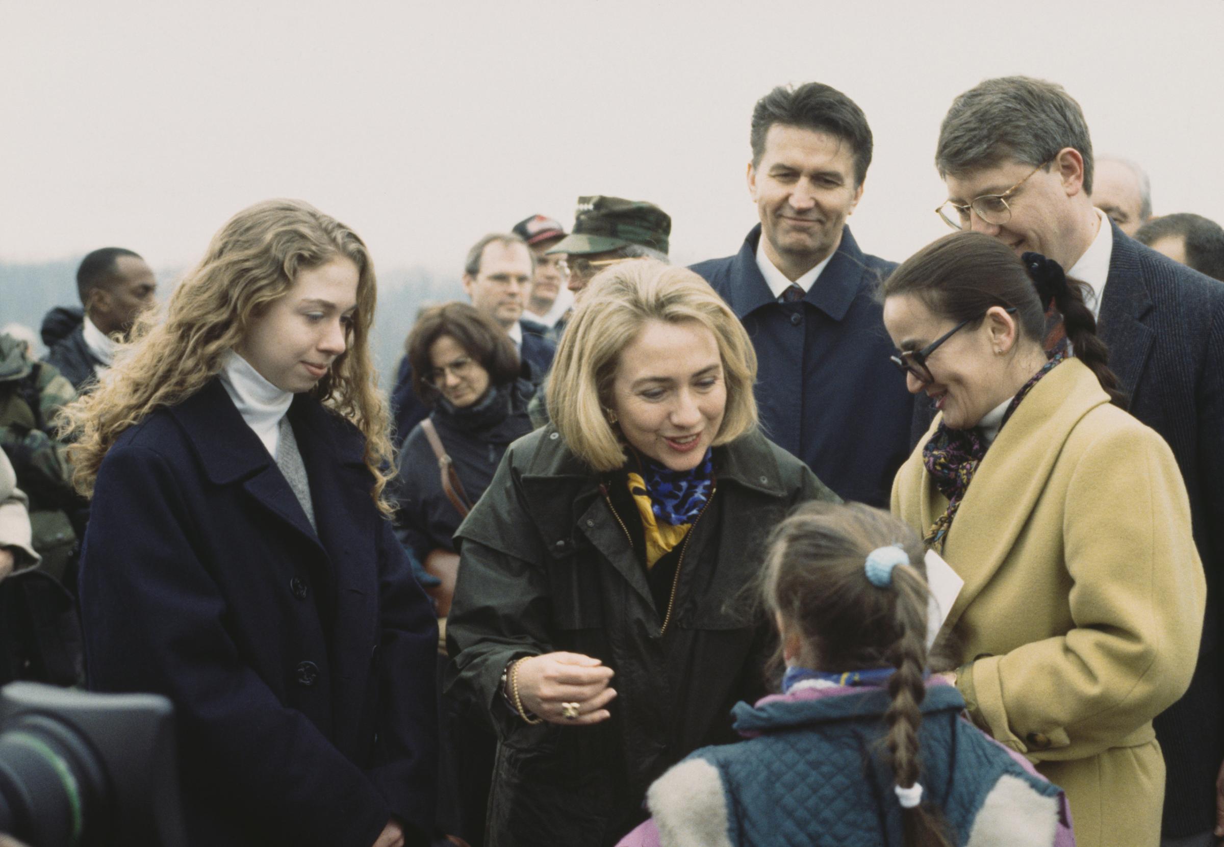 Hillary Clinton Visits Troops In Bosnia