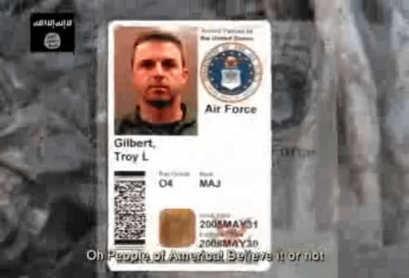 Gilbert's captors included his official U.S. government-issued ID card in a video they released on Sept. 11, 2007. (YouTube)