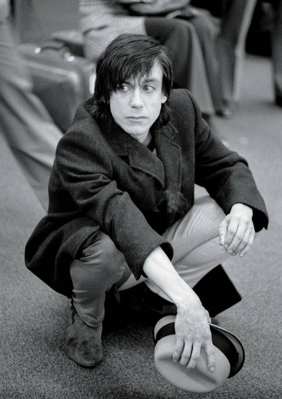 Iggy Pop waiting for his flight back to L.A. at San Francisco International Airport, 1979.