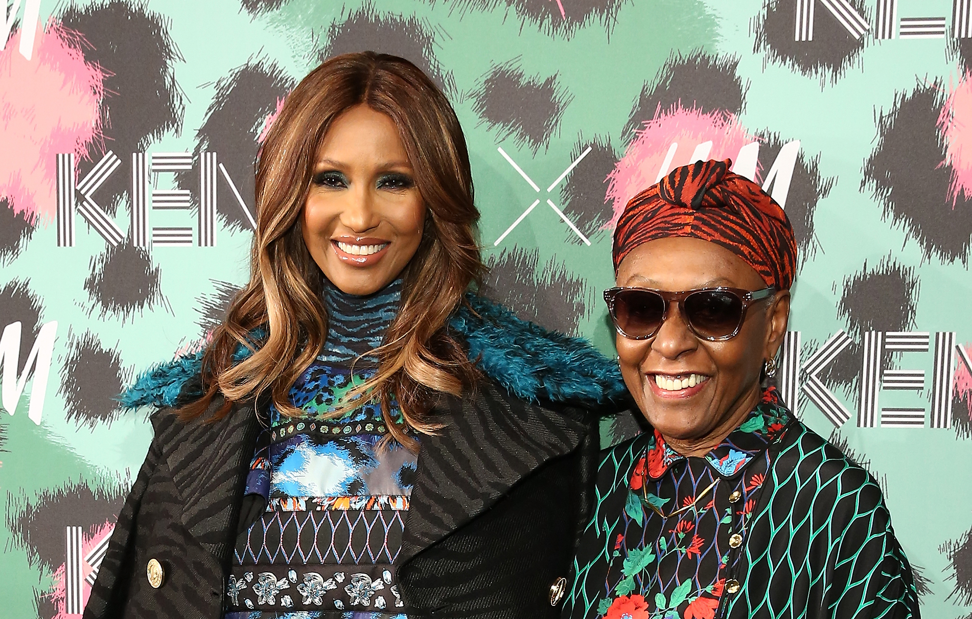 Iman and Bethann Hardison attend KENZO x H&amp;M - Arrivals at Pier 36 on October 19, 2016 in New York City.  (Photo by Monica Schipper/WireImage) (Monica Schipper&mdash;WireImage)