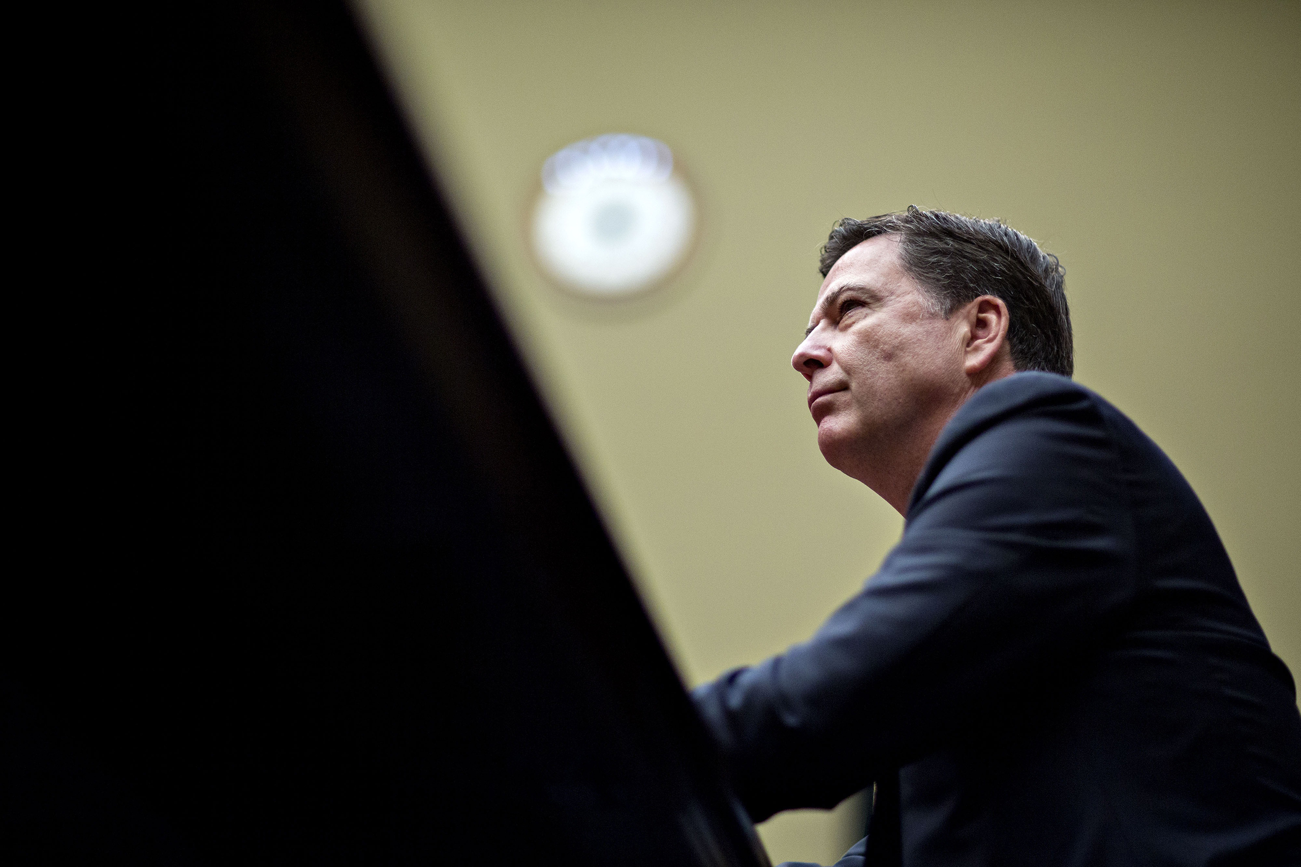 FBI Director James Comey testifies on Capitol Hill on July 7 (Andrew Harrer—Bloomberg/Getty Images)